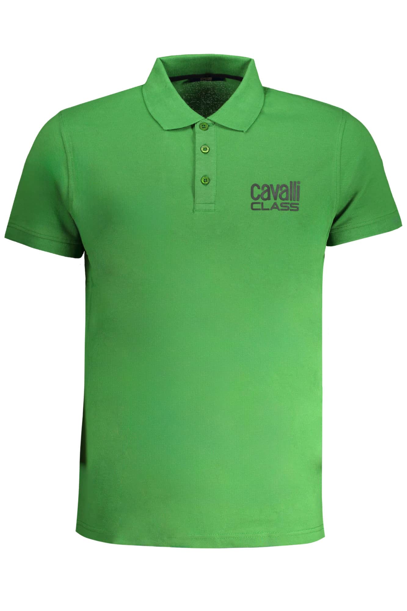 CAVALLI CLASS HERREN GRÜN KURZARM POLOSHIRT