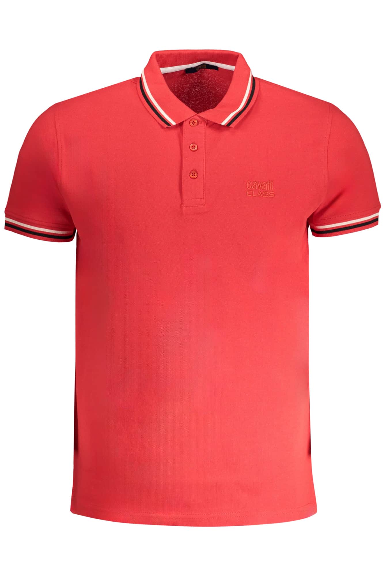 CAVALLI CLASS HERREN WEISS KURZARM POLOSHIRT