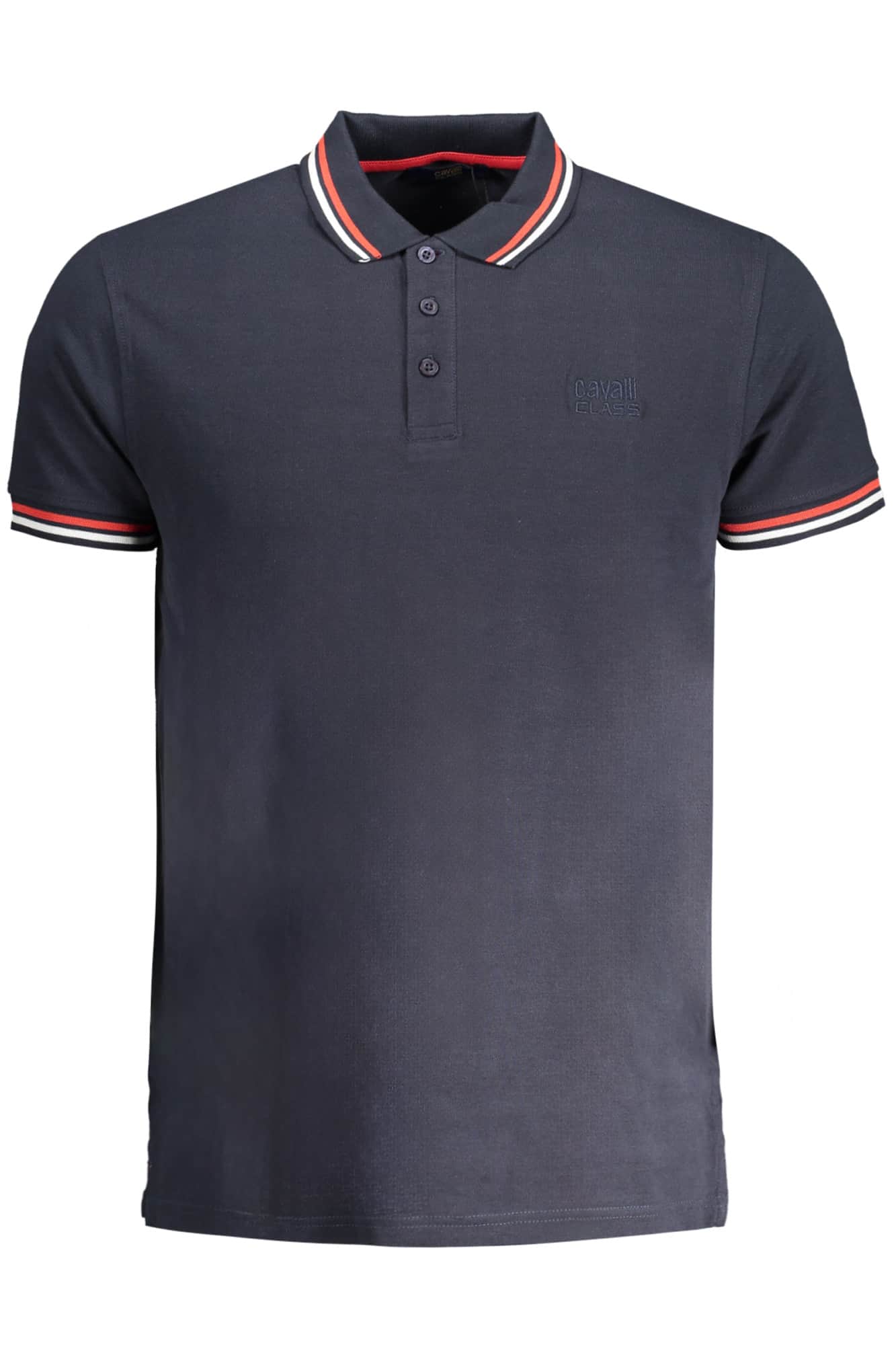CAVALLI CLASS HERREN WEISS KURZARM POLOSHIRT