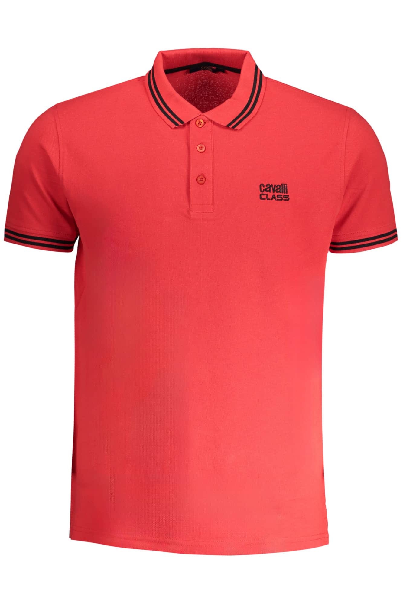 CAVALLI CLASS HERREN WEISS KURZARM POLOSHIRT