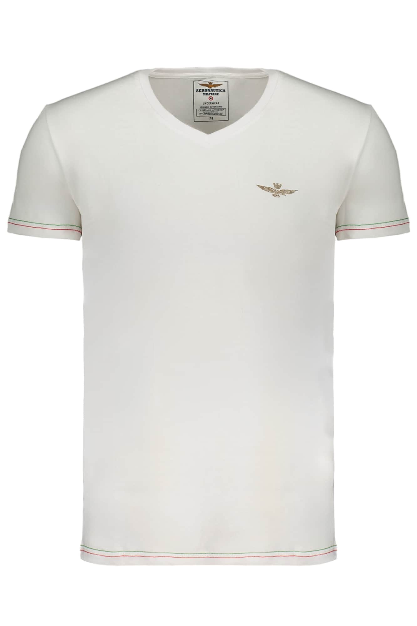 AERONAUTICA MILITARE HERREN WEISS KURZARM T-SHIRT