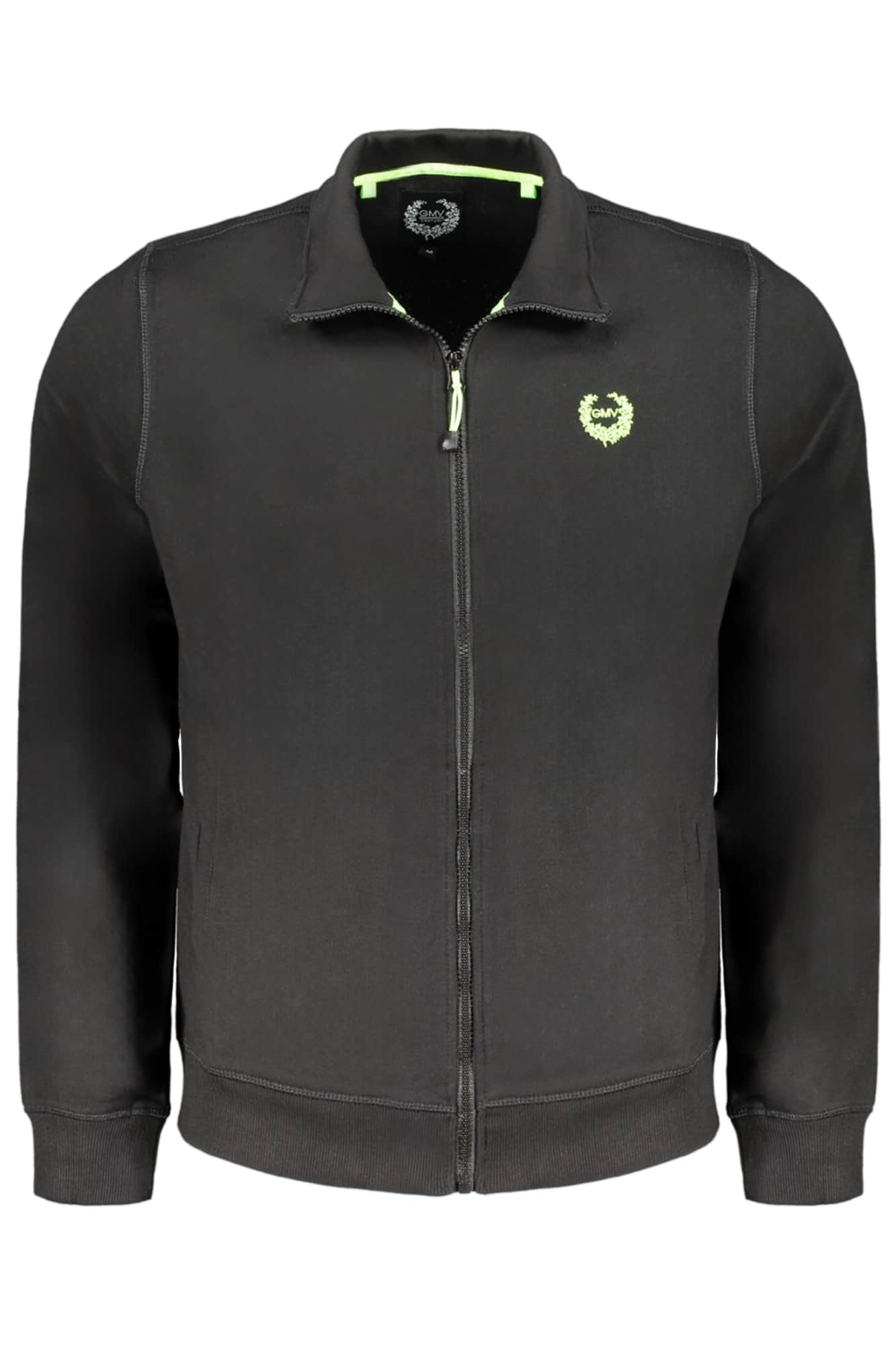 GIAN MARCO VENTURI HERREN SCHWARZ SWEATSHIRT MIT REISSVERSCHLUSS