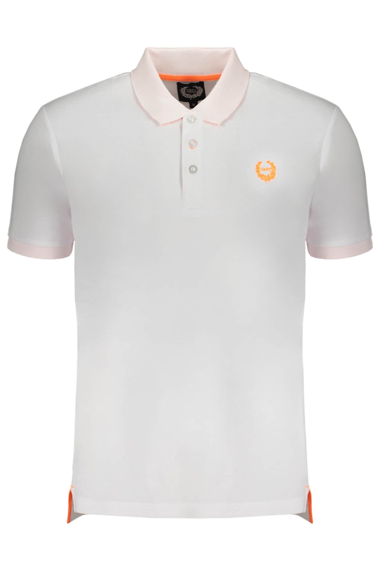 GIAN MARCO VENTURI HERREN WEISS KURZARM POLOSHIRT
