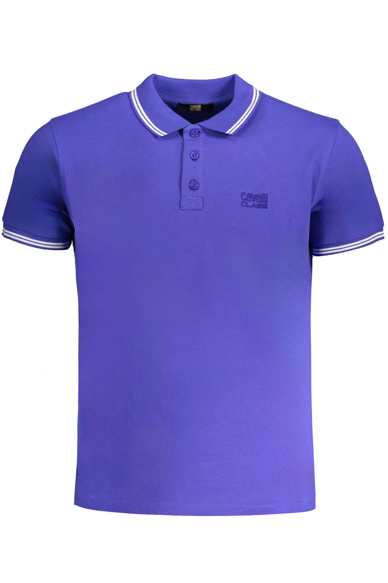 CAVALLI CLASS HERREN KURZARM POLOSHIRT BLAU