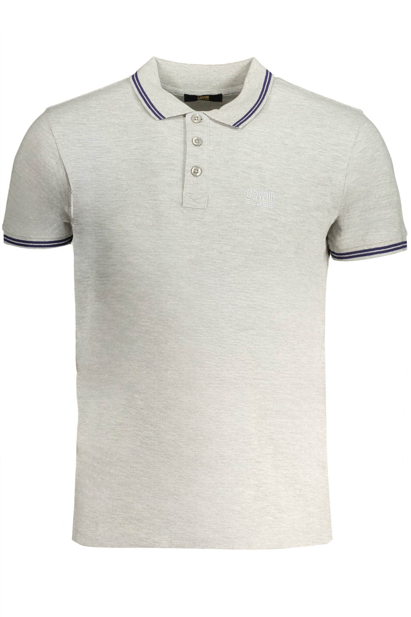 CAVALLI CLASS HERREN WEISS KURZARM POLOSHIRT