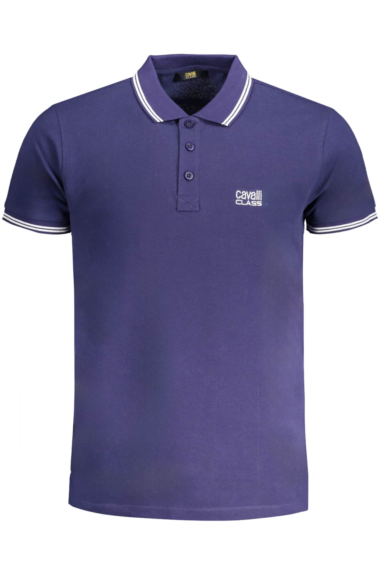 CAVALLI CLASS HERREN KURZARM POLOSHIRT BLAU