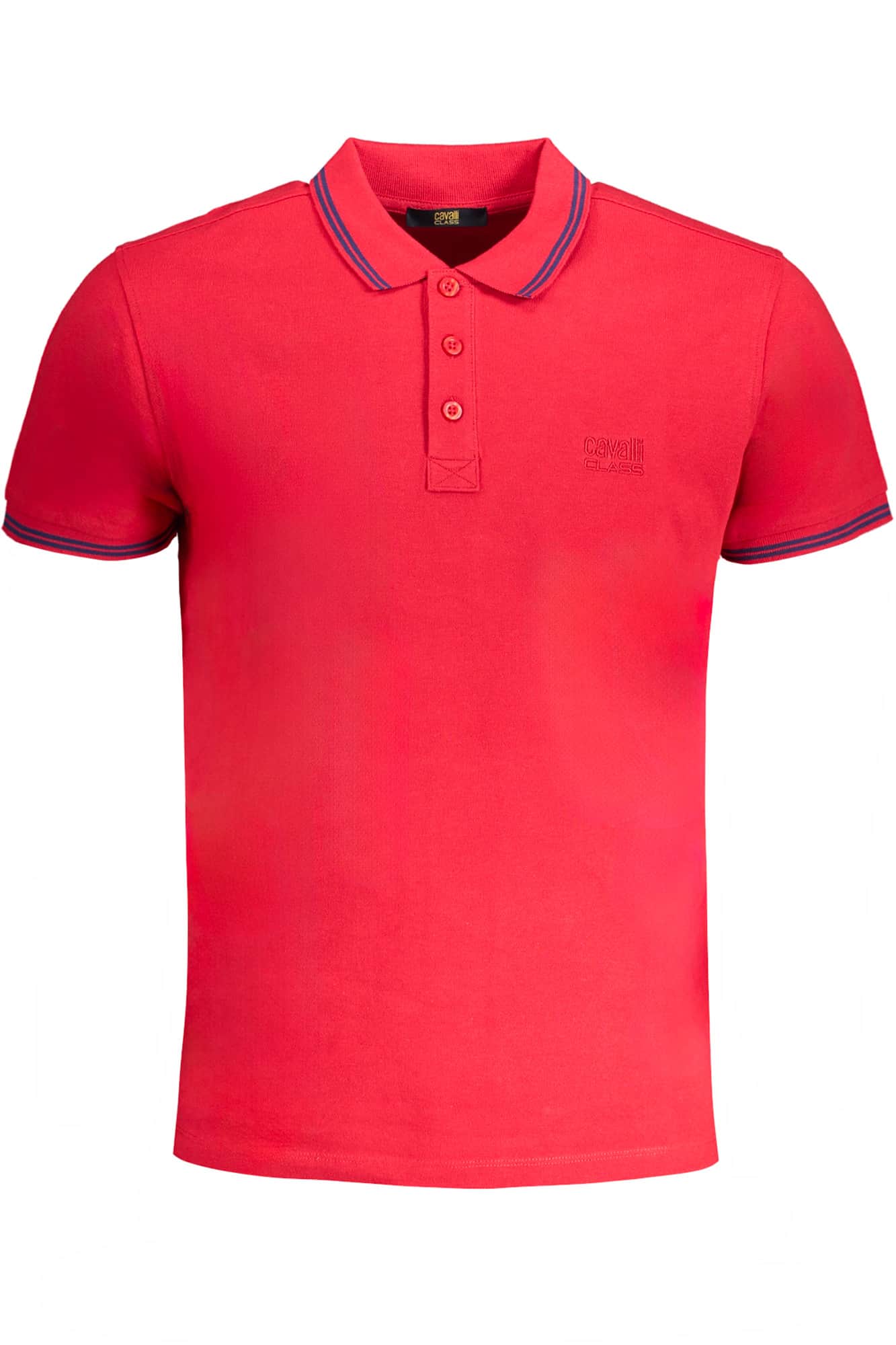 CAVALLI CLASS HERREN KURZARM POLOSHIRT ROT
