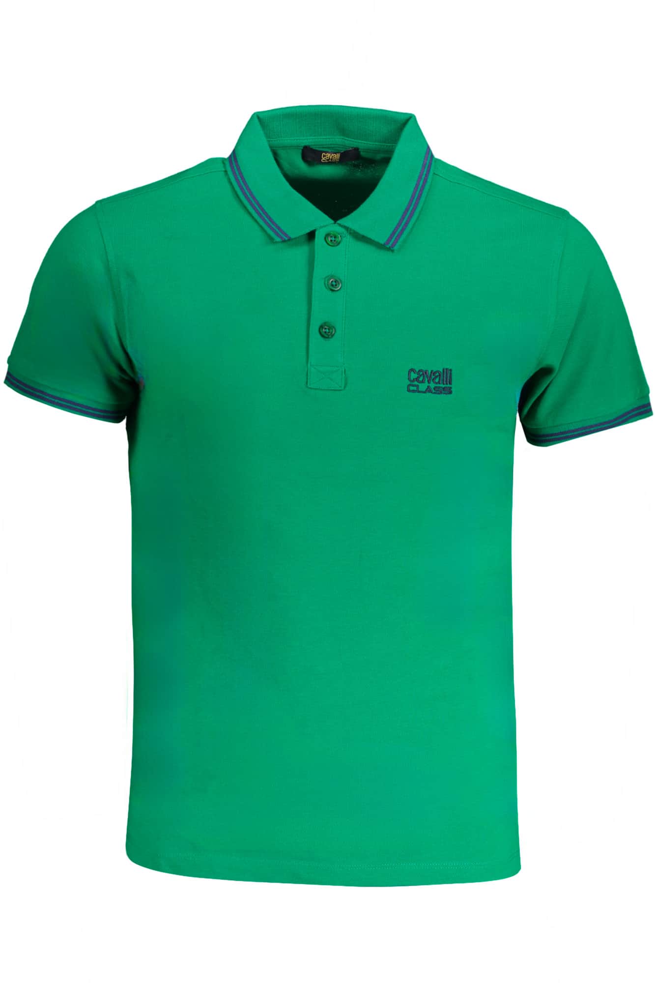 CAVALLI CLASS HERREN WEISS KURZARM POLOSHIRT