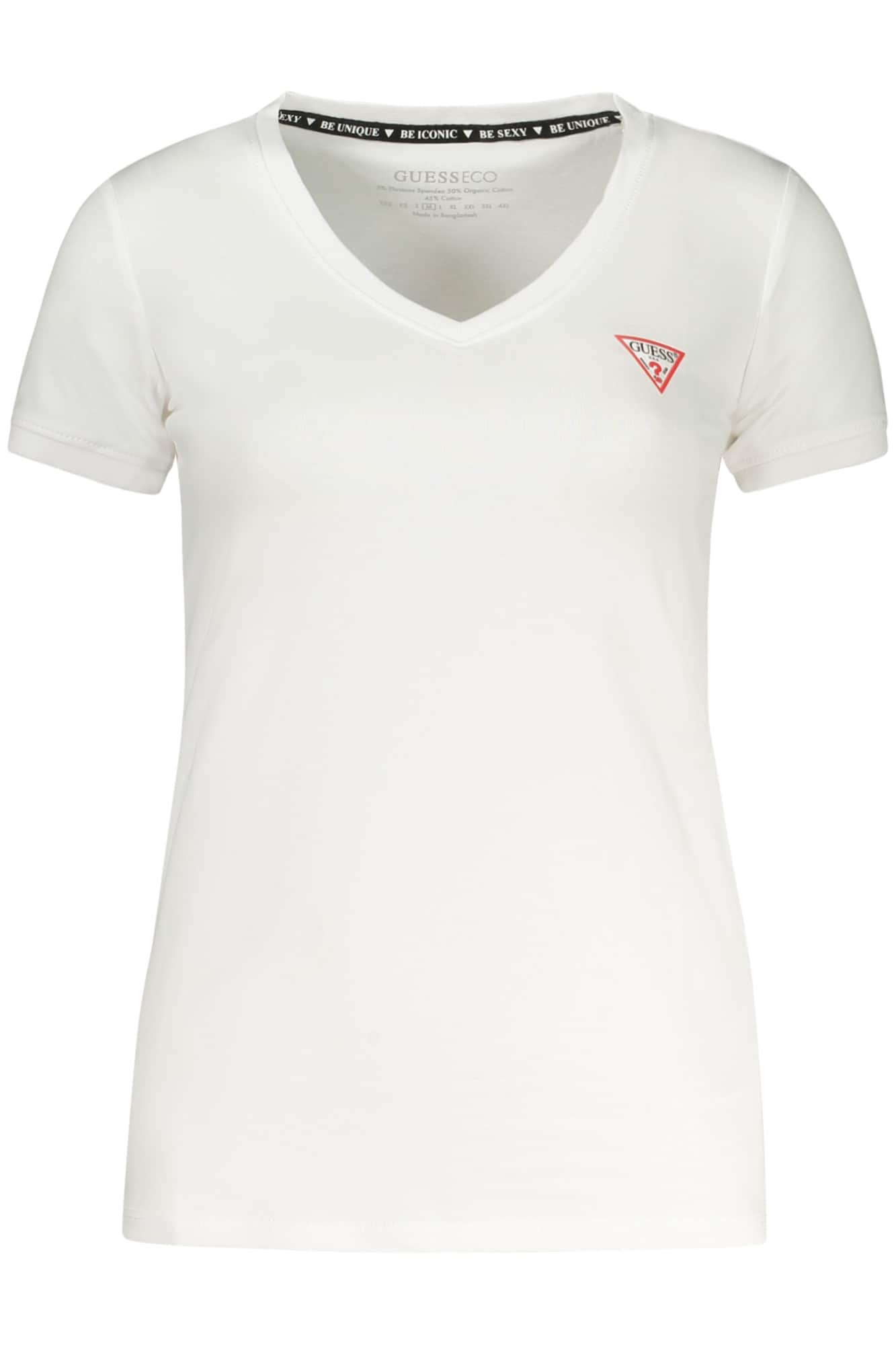 GUESS JEANS KURZARM T-SHIRT DAMEN WEISS