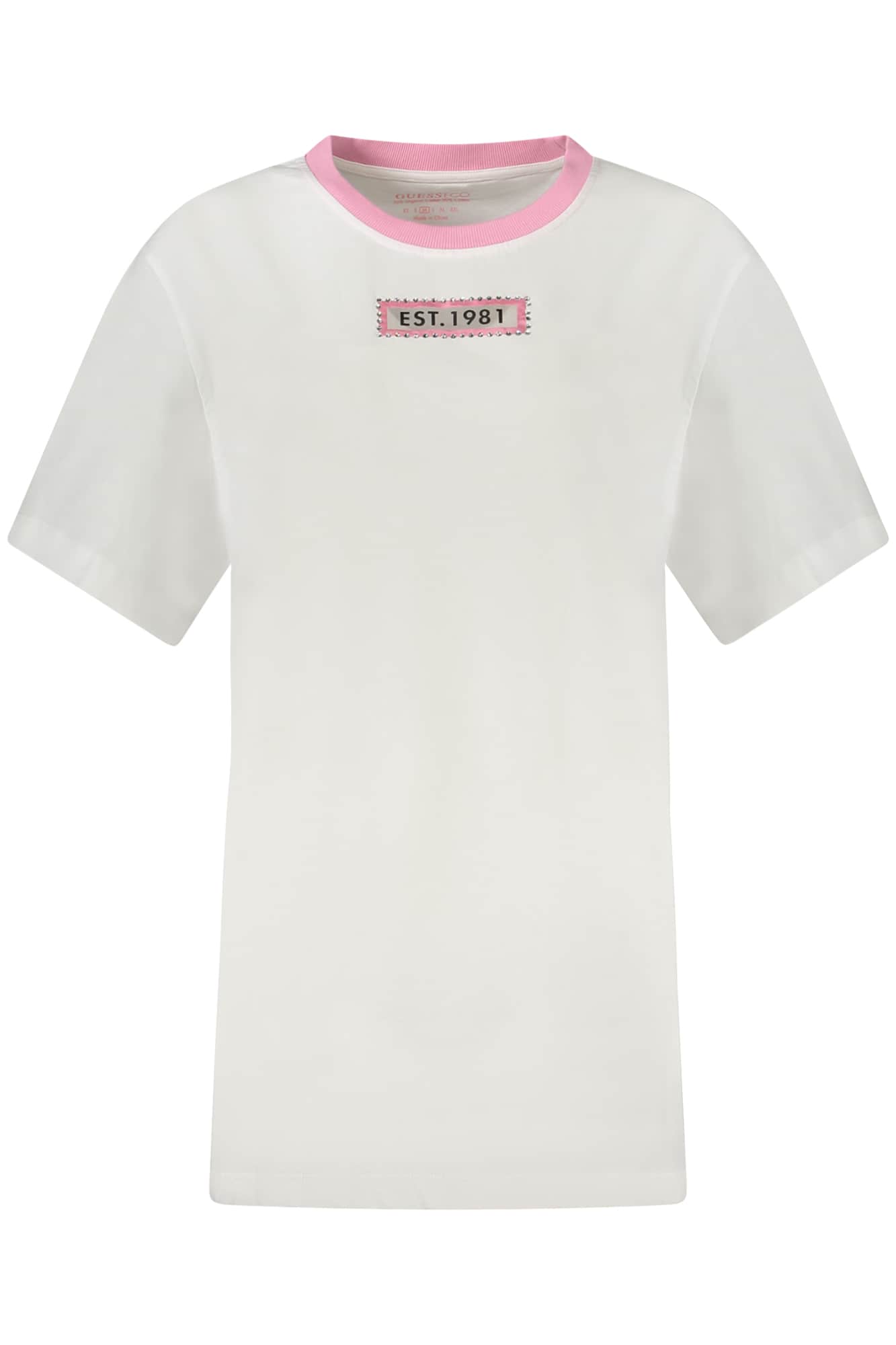 GUESS JEANS KURZARM T-SHIRT DAMEN WEISS