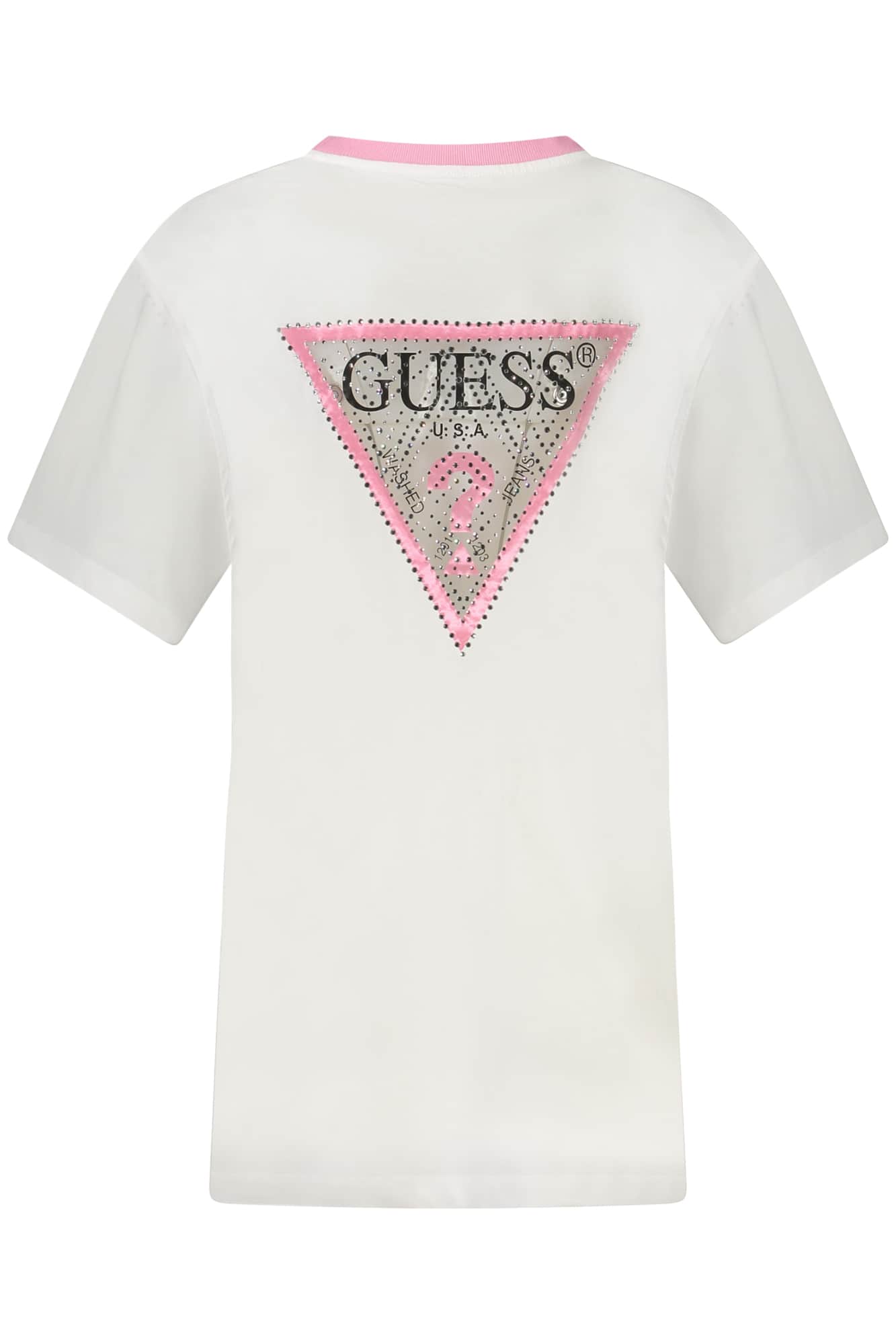 GUESS JEANS KURZARM T-SHIRT DAMEN WEISS