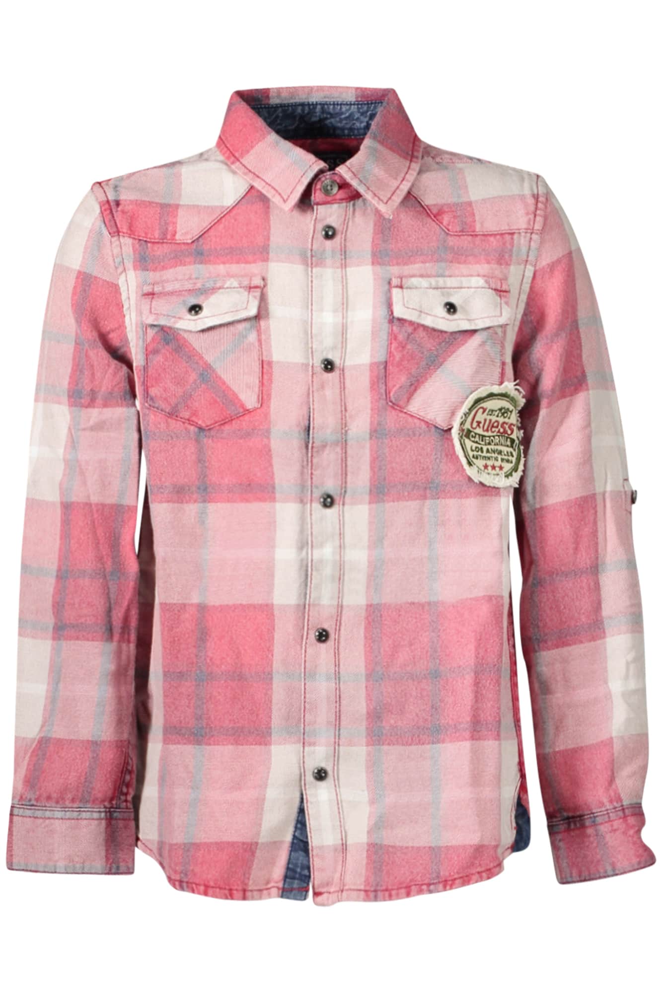 GUESS JEANS LANGARM SHIRT KINDER ROT