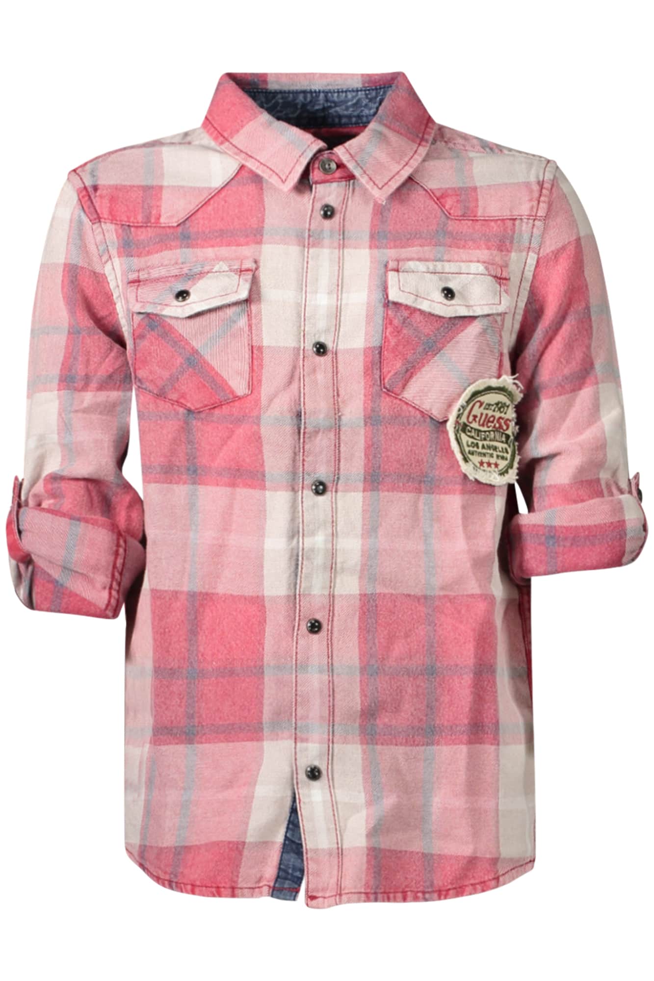 GUESS JEANS LANGARM SHIRT KINDER ROT