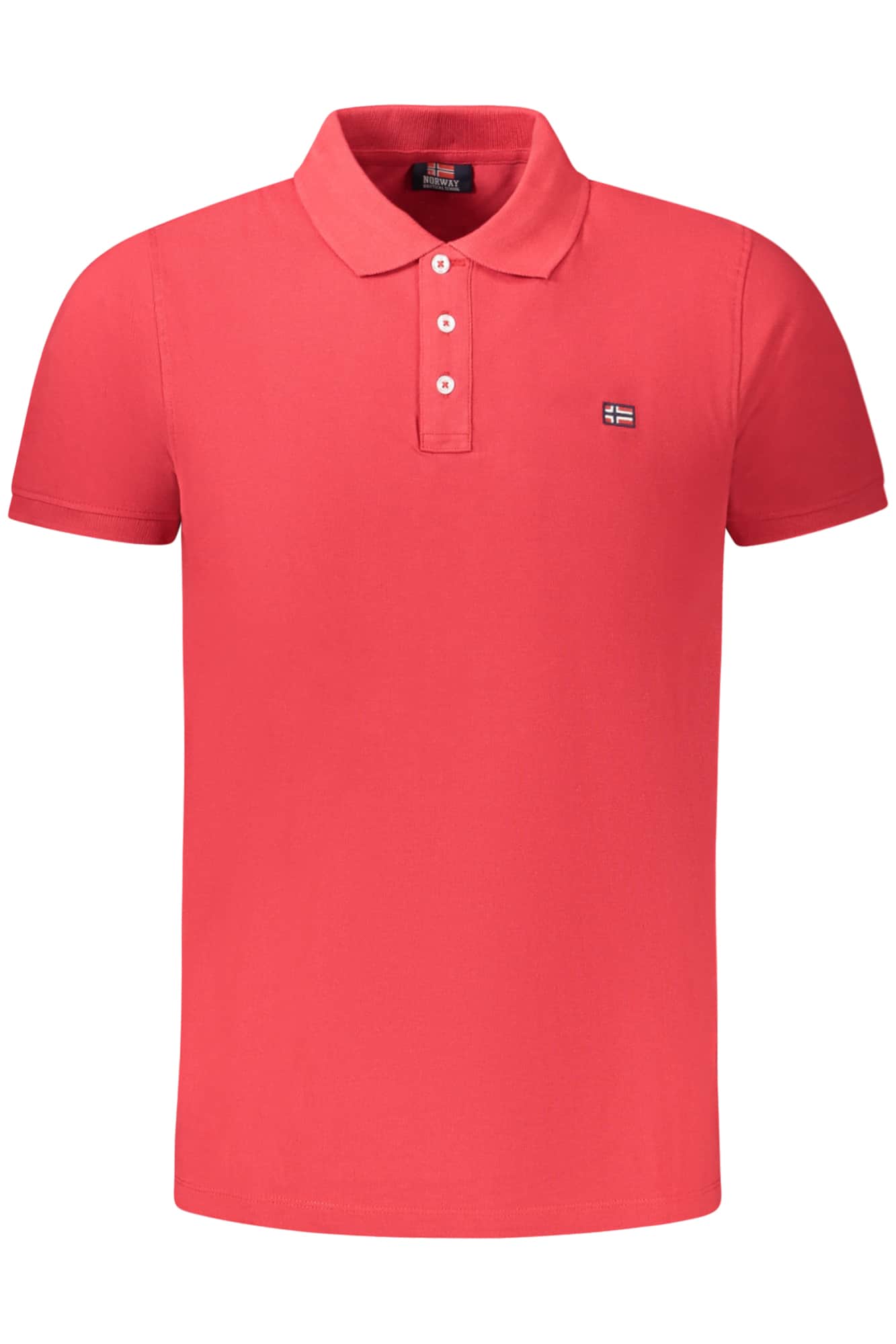 NORWAY 1963 HERREN KURZARM POLOSHIRT ROT