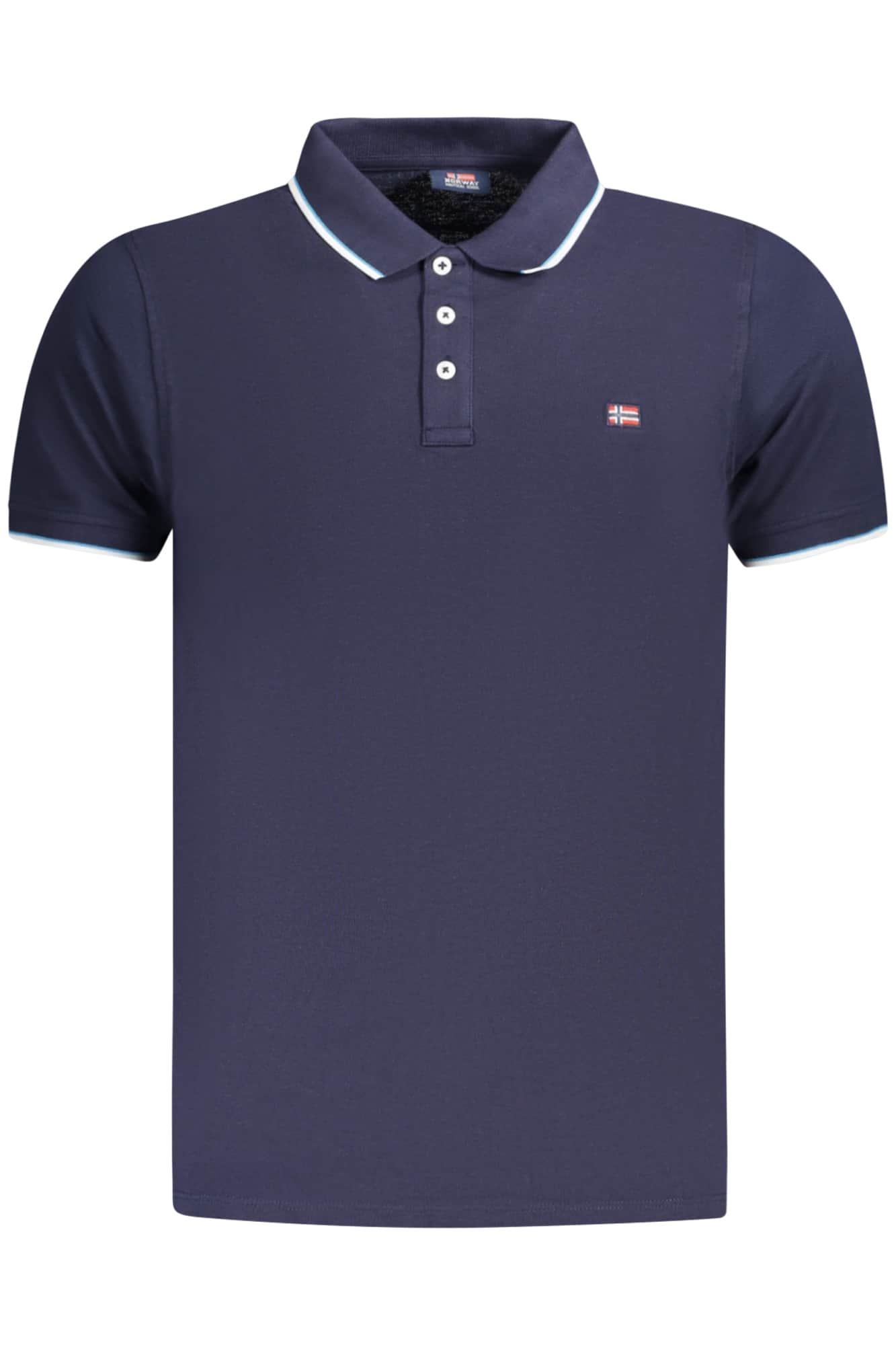 NORWAY 1963 HERREN KURZARM POLO BLAU