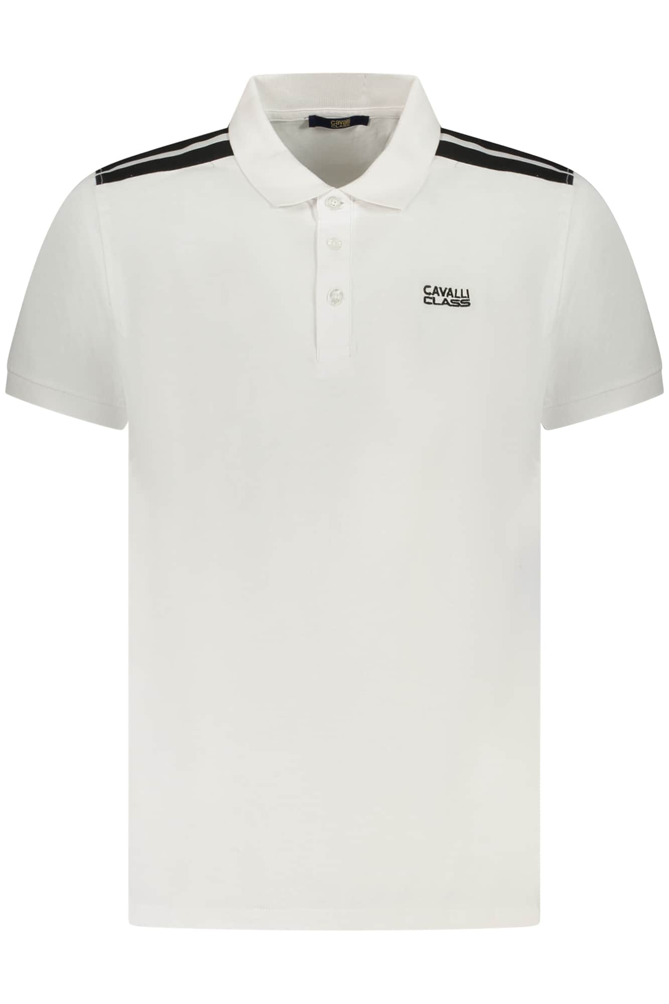 CAVALLI CLASS POLO KURZARM HERREN WEISS