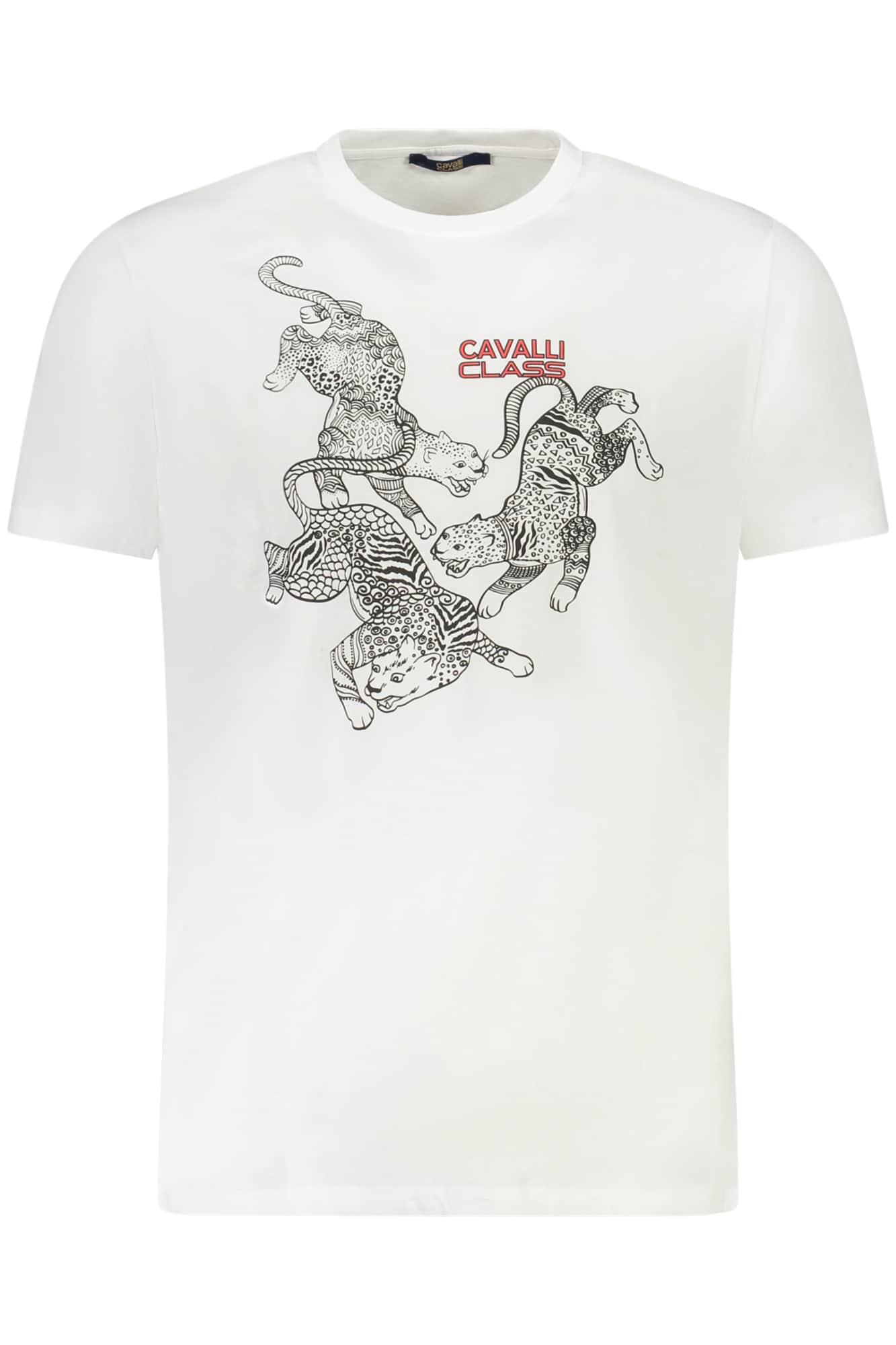CAVALLI CLASS KURZARM T-SHIRT HERREN WEISS
