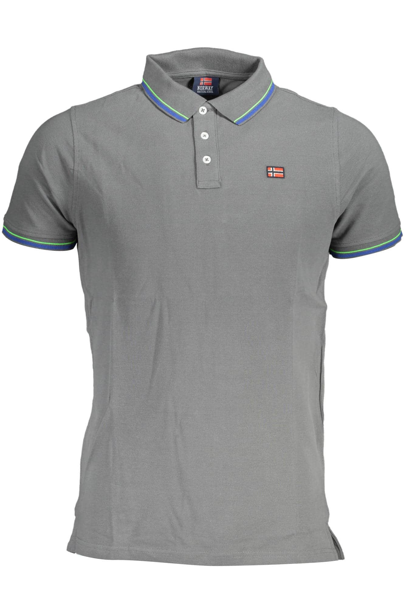 Norway 1963 herren kurzarm poloshirt grau