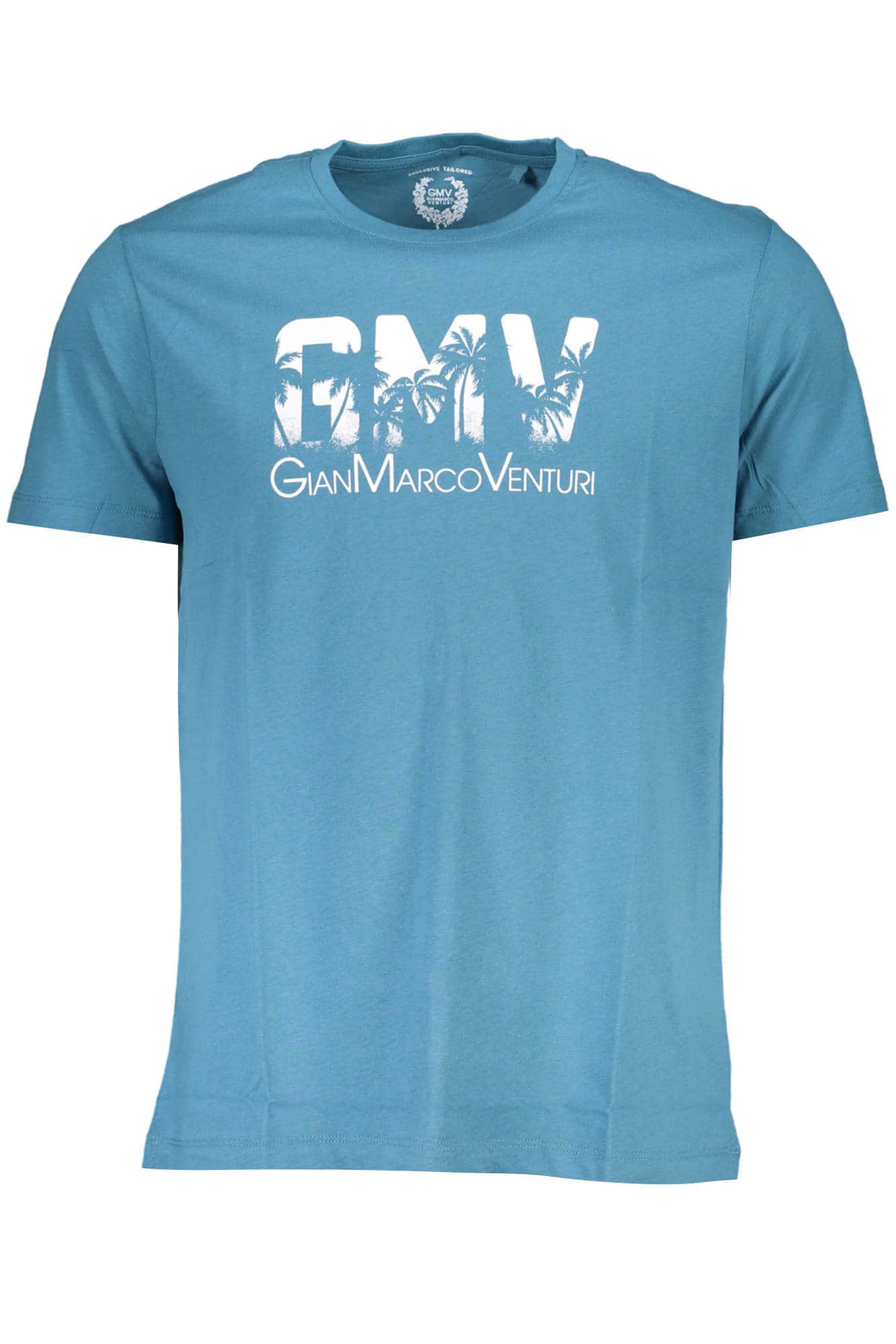 GIAN MARCO VENTURI HERREN KURZARM T-SHIRT BLAU