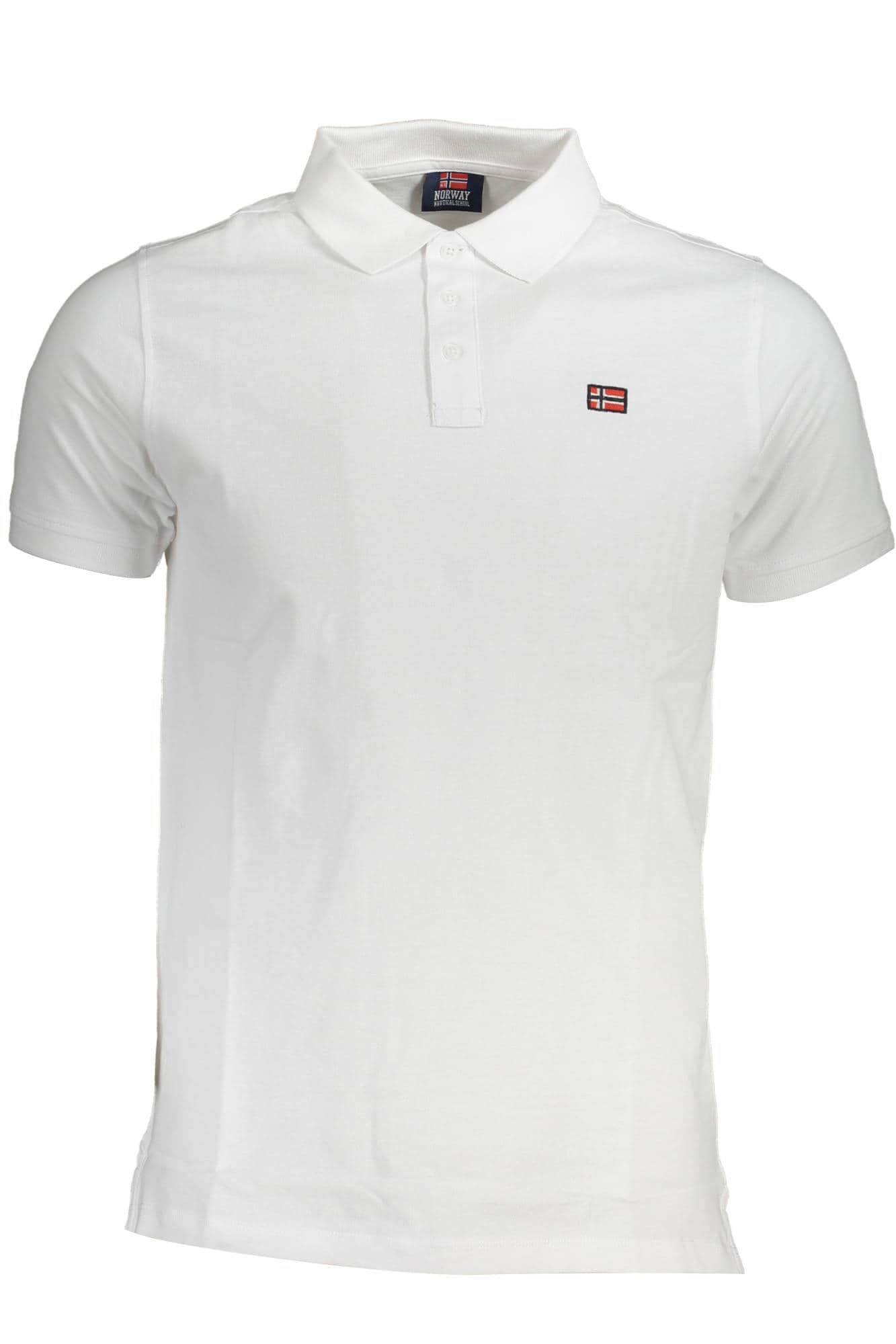 NORWAY 1963 HERREN KURZARM POLO WEISS