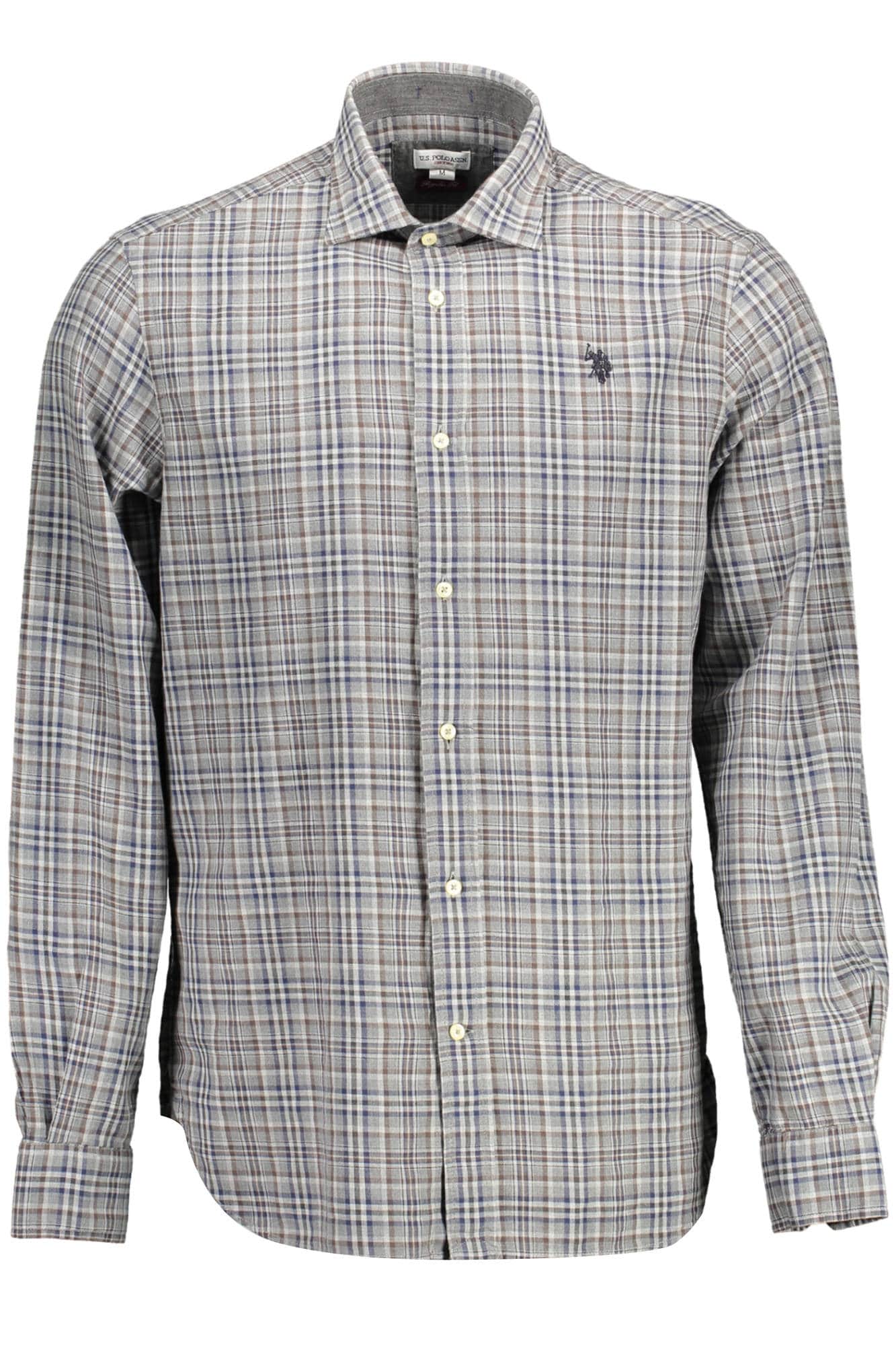 US POLO ASSN. HERREN LANGARM SHIRT, GRAU