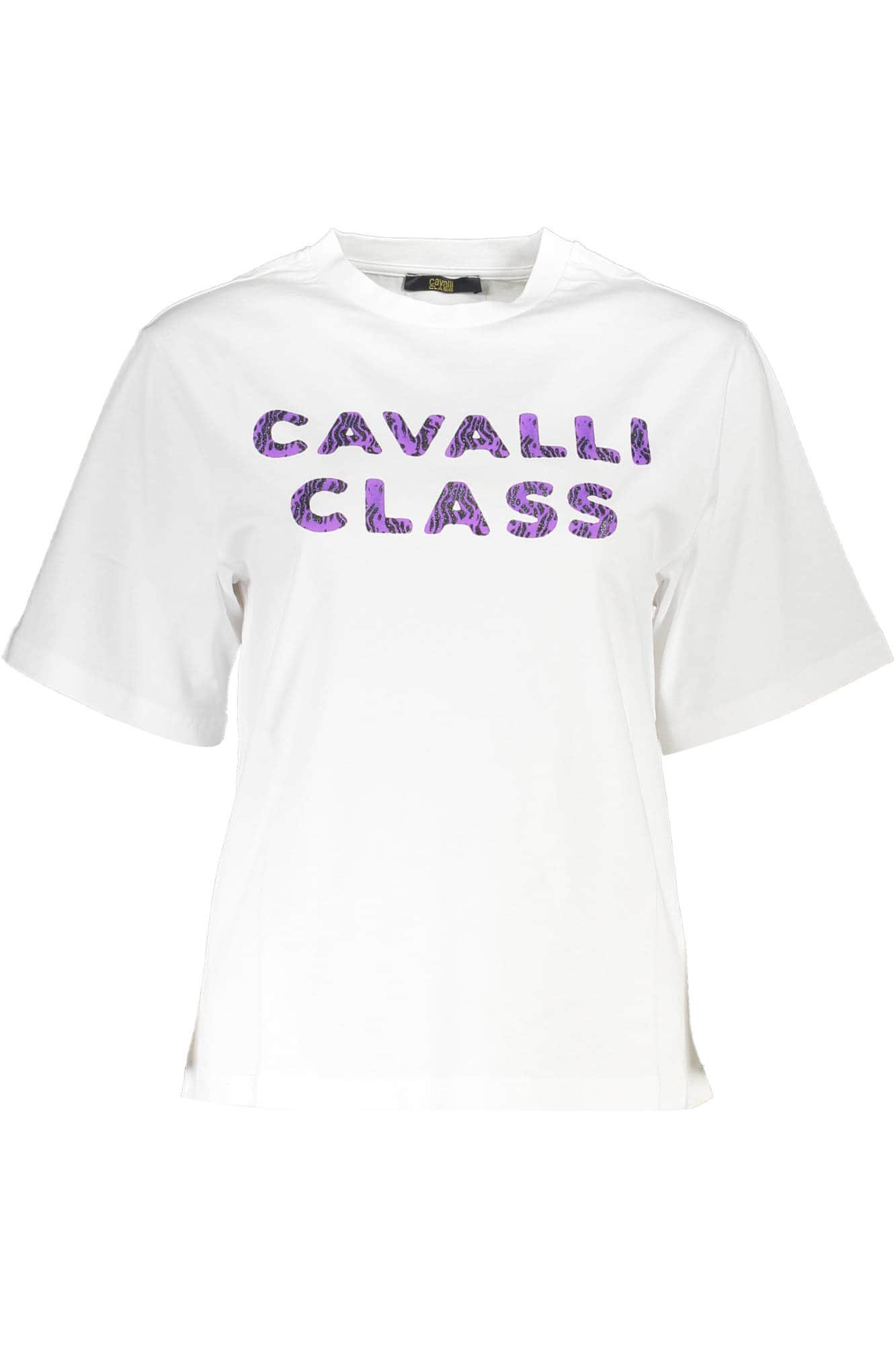 CAVALLI CLASS KURZARM T-SHIRT DAMEN WEISS