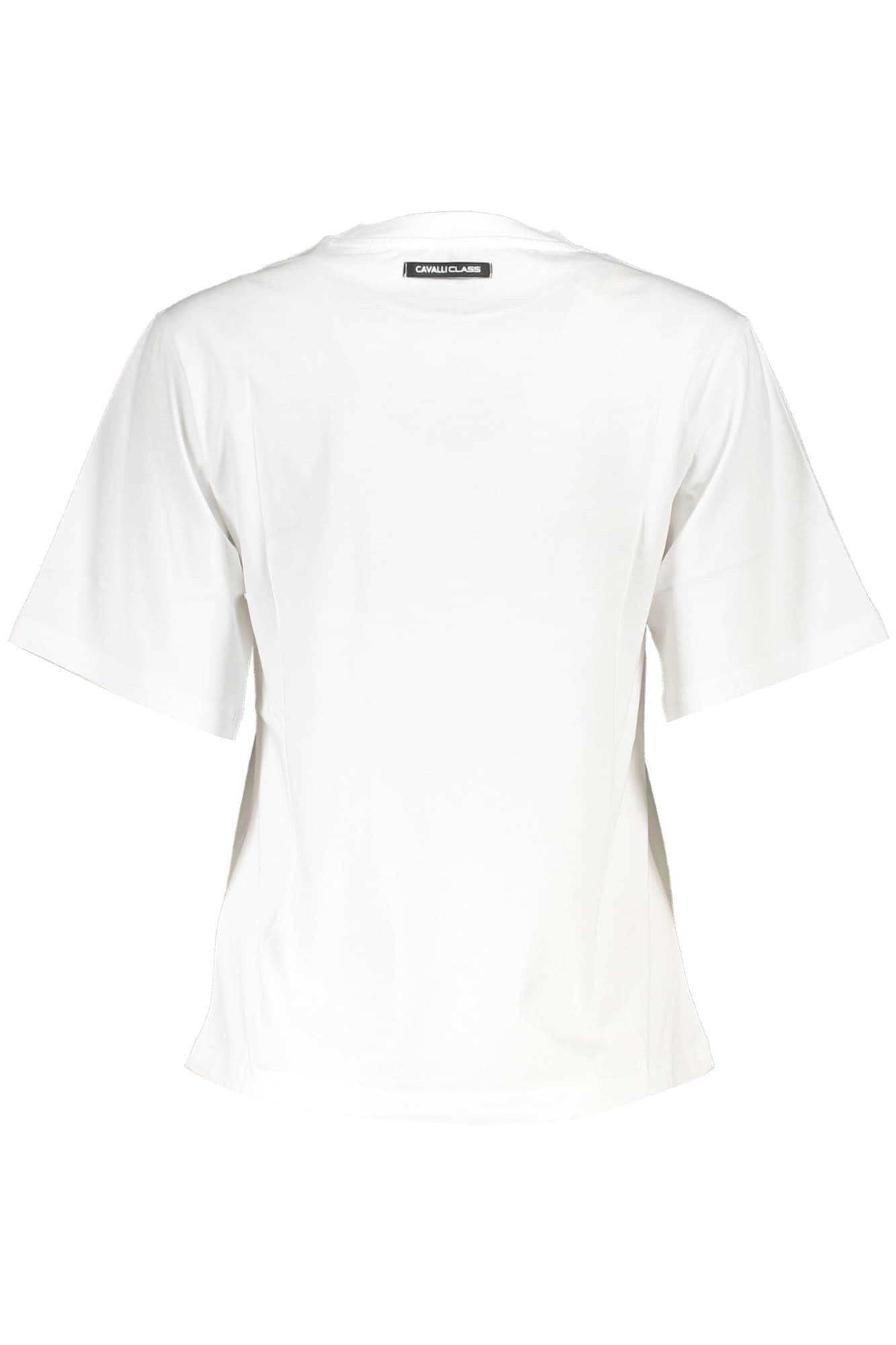 CAVALLI CLASS KURZARM T-SHIRT DAMEN WEISS