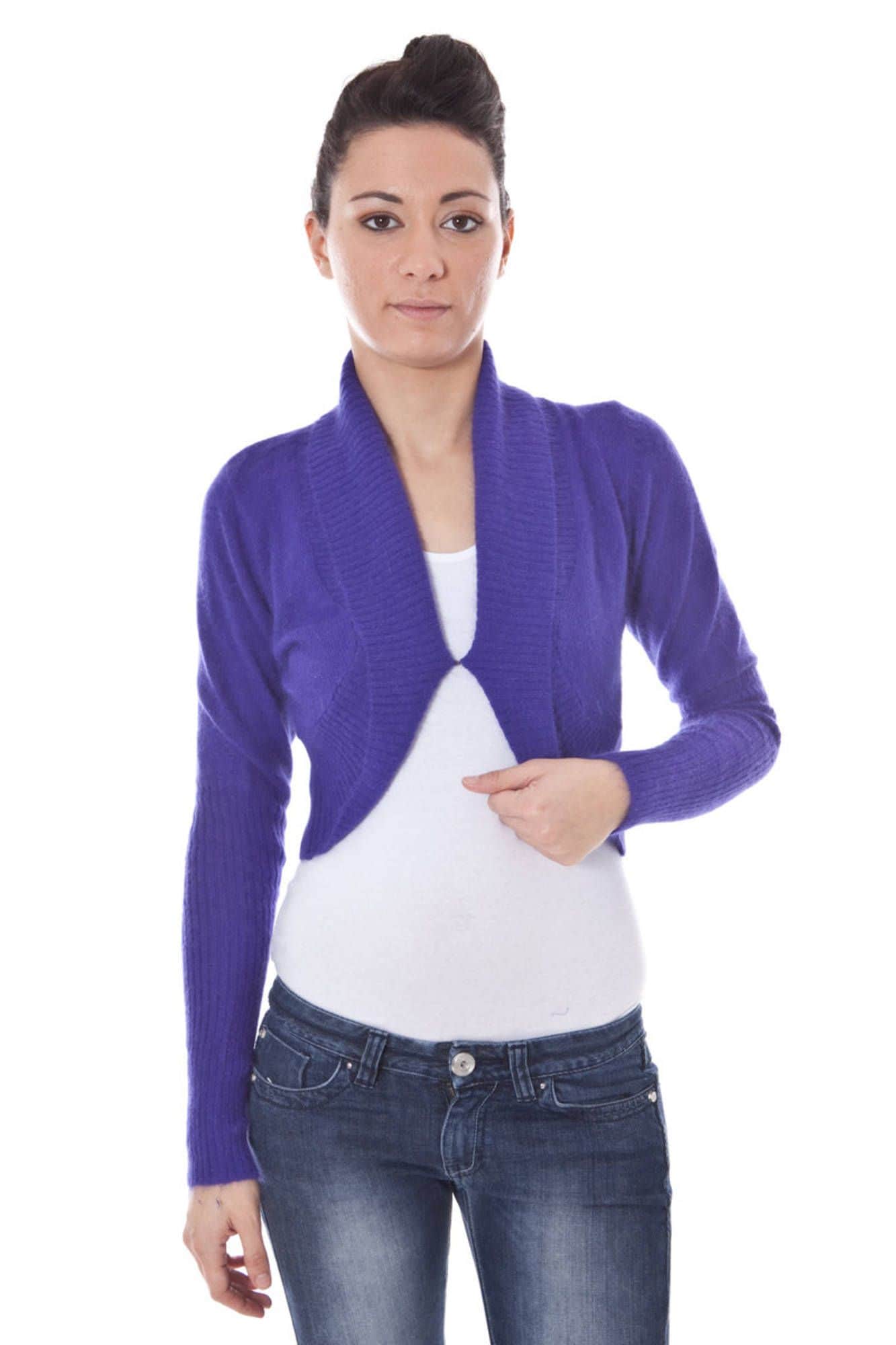 DATCH BOLERO LANGARM LILA DAMEN