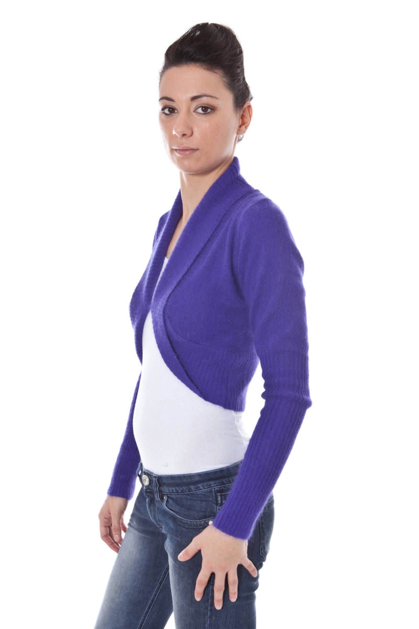 DATCH BOLERO LANGARM LILA DAMEN