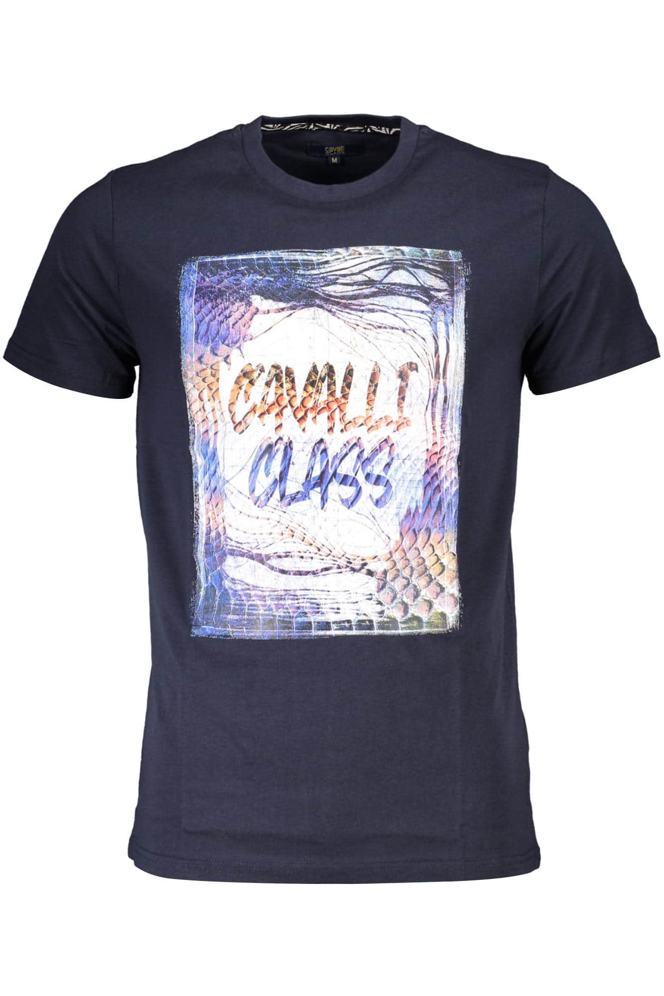 CAVALLI CLASS KURZARM T-SHIRT HERREN BLAU