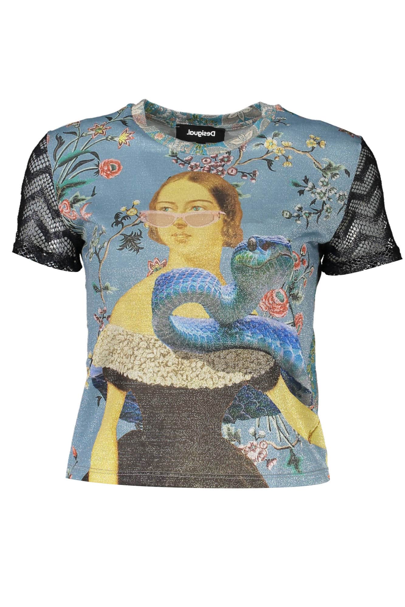 DESIGUAL KURZARM T-SHIRT DAMEN BLAU