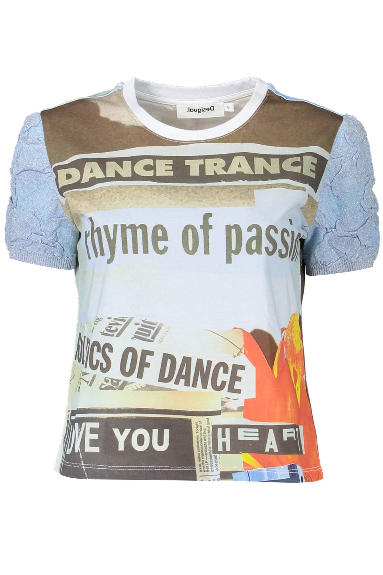 DESIGUAL KURZARM T-SHIRT DAMEN BLAU
