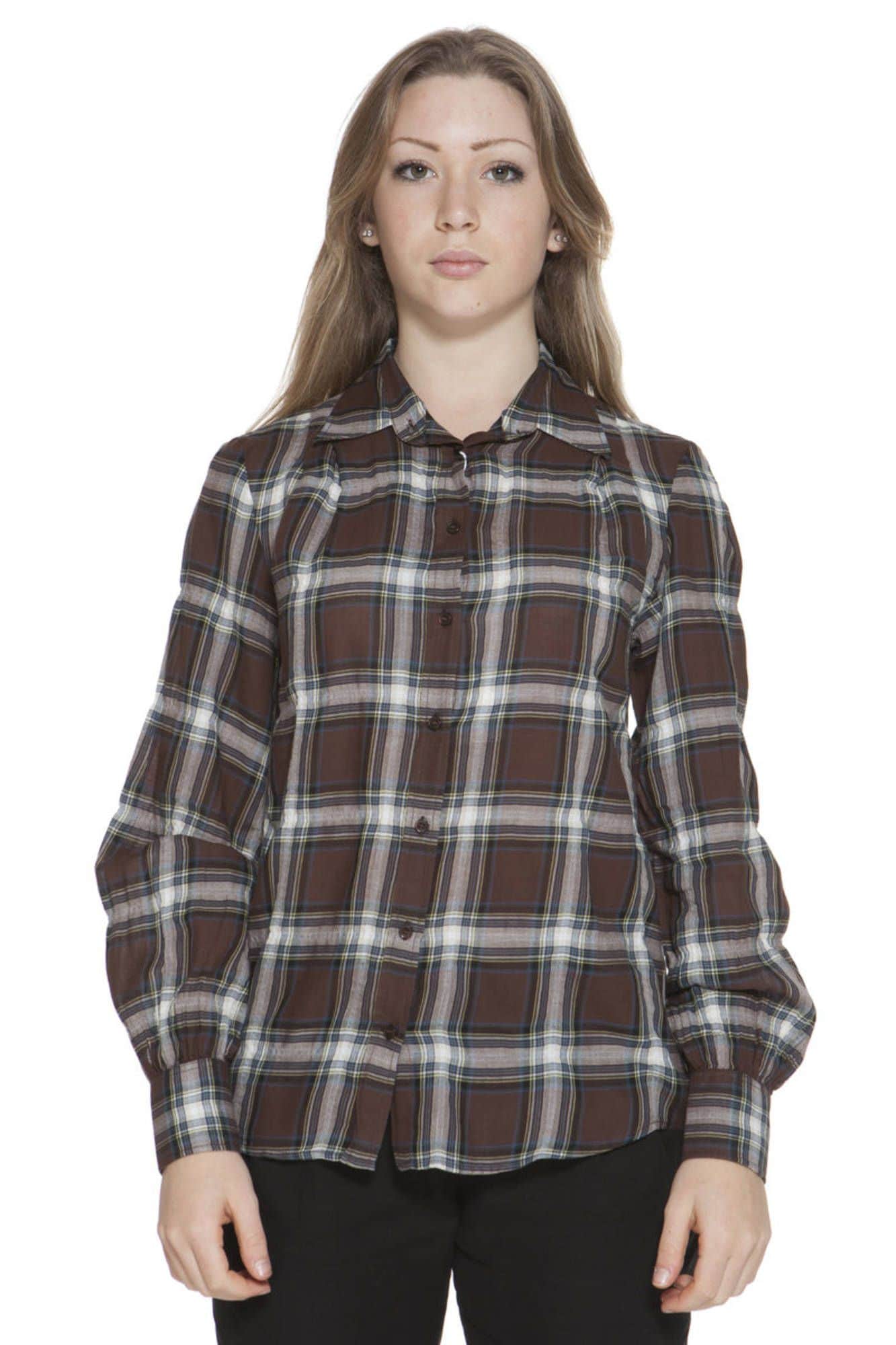 GANT DAMEN LANGARM SHIRT BRAUN