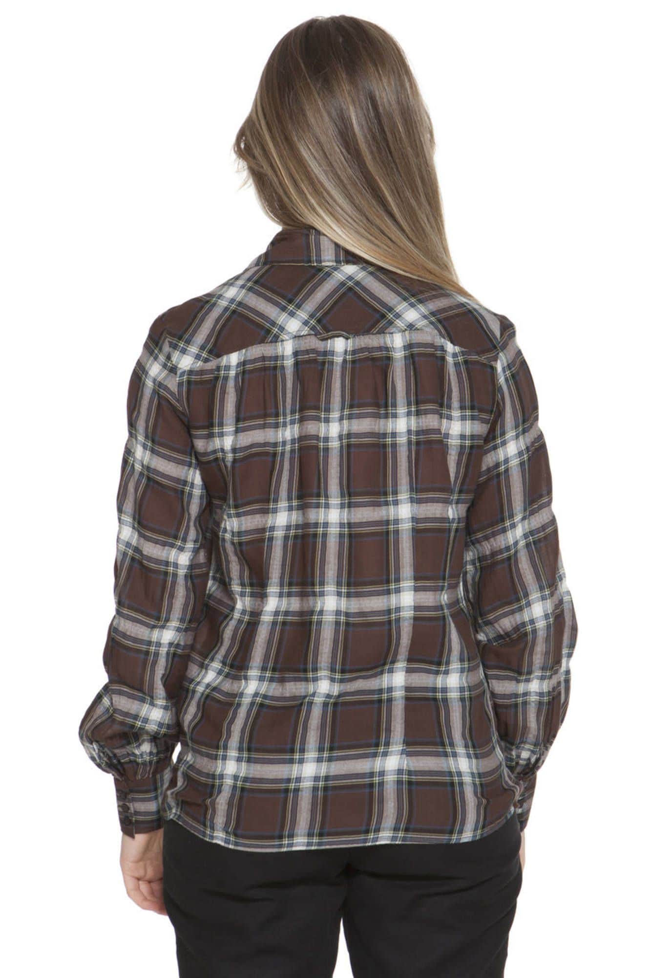 GANT DAMEN LANGARM SHIRT BRAUN