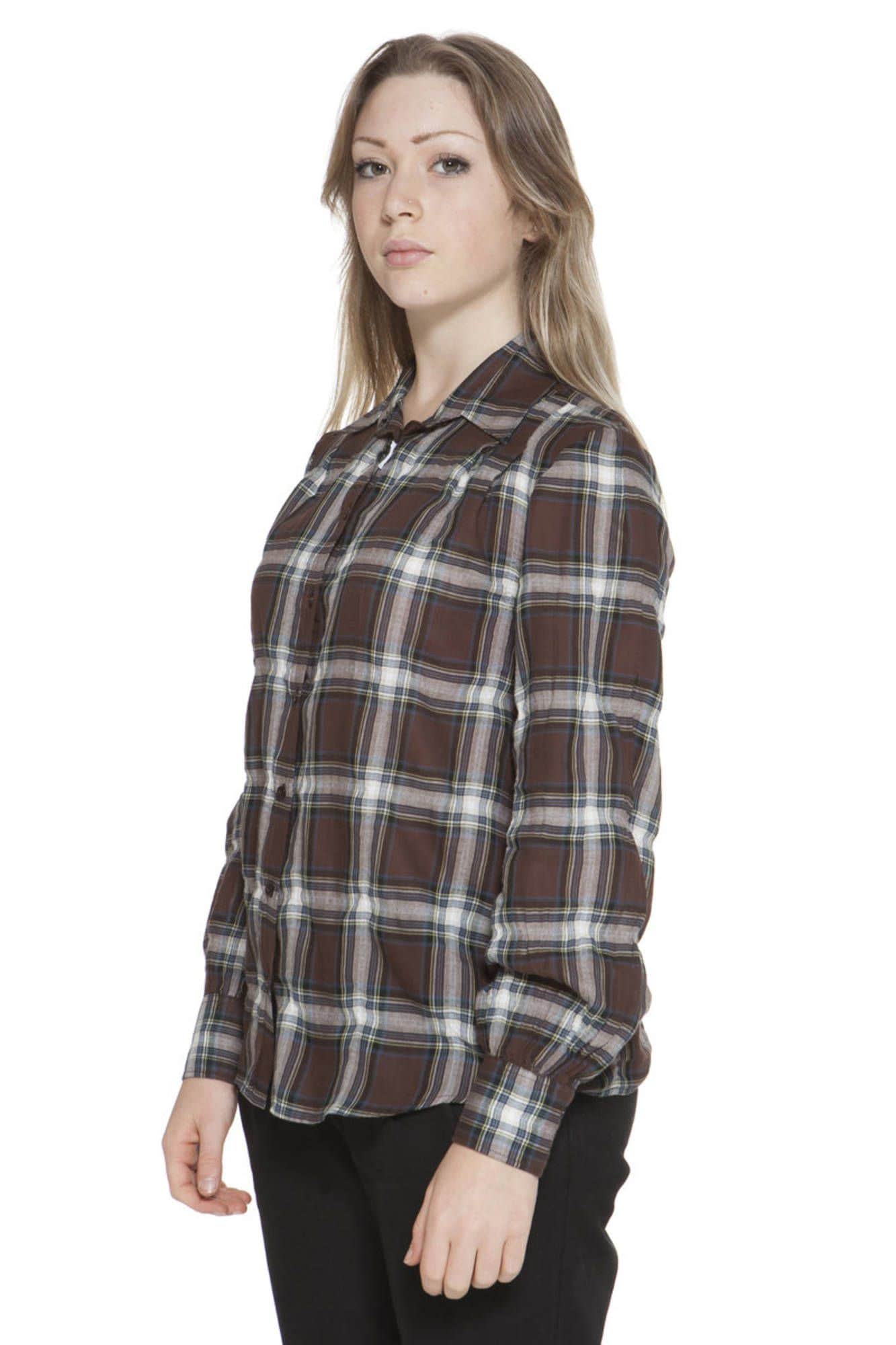 GANT DAMEN LANGARM SHIRT BRAUN