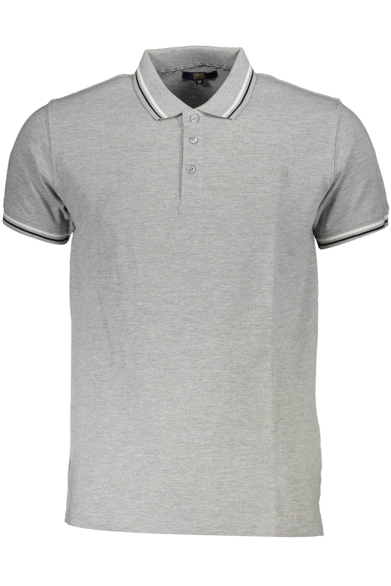 CAVALLI CLASS POLO KURZARM HERREN GRAU