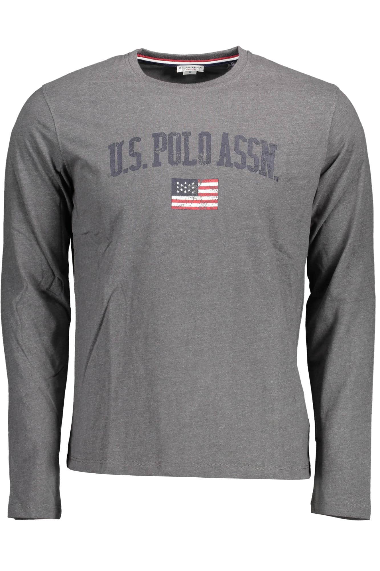US POLO ASSN. HERREN LANGARM T-SHIRT, GRAU