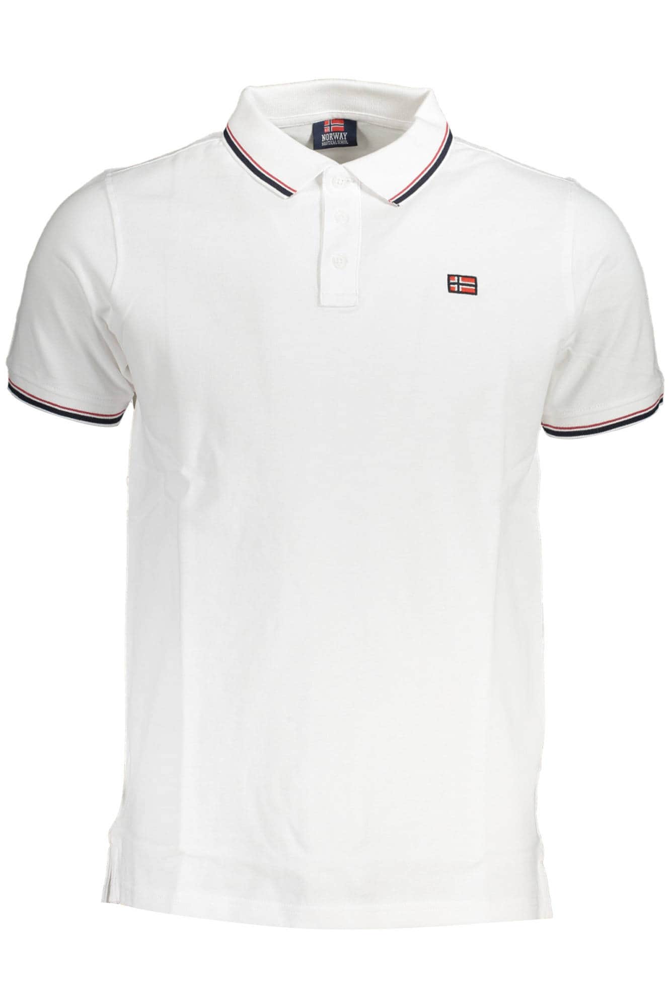 NORWAY 1963 HERREN KURZARM POLO WEISS