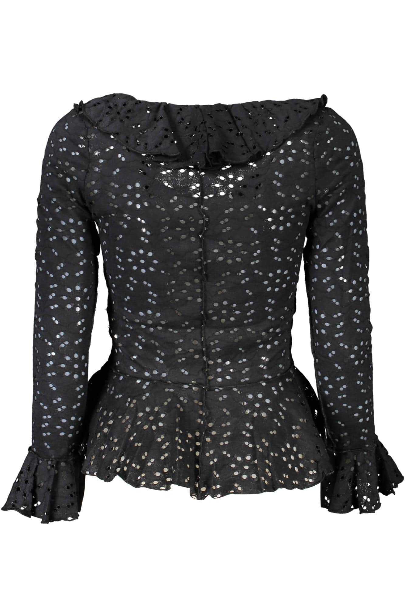 DESIGUAL LANGARM SHIRT DAMEN SCHWARZ