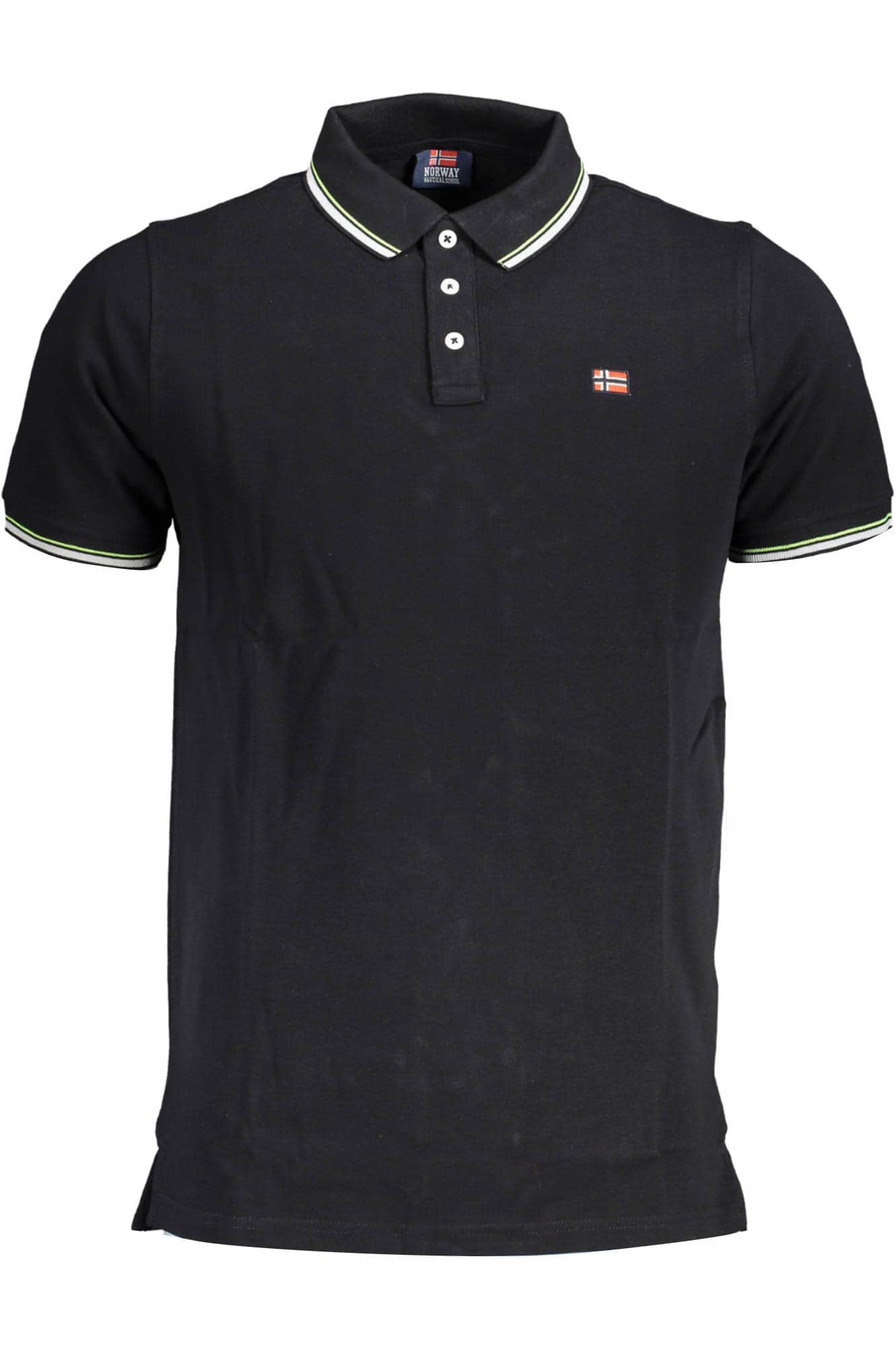 NORWAY 1963 HERREN KURZARM POLO SCHWARZ