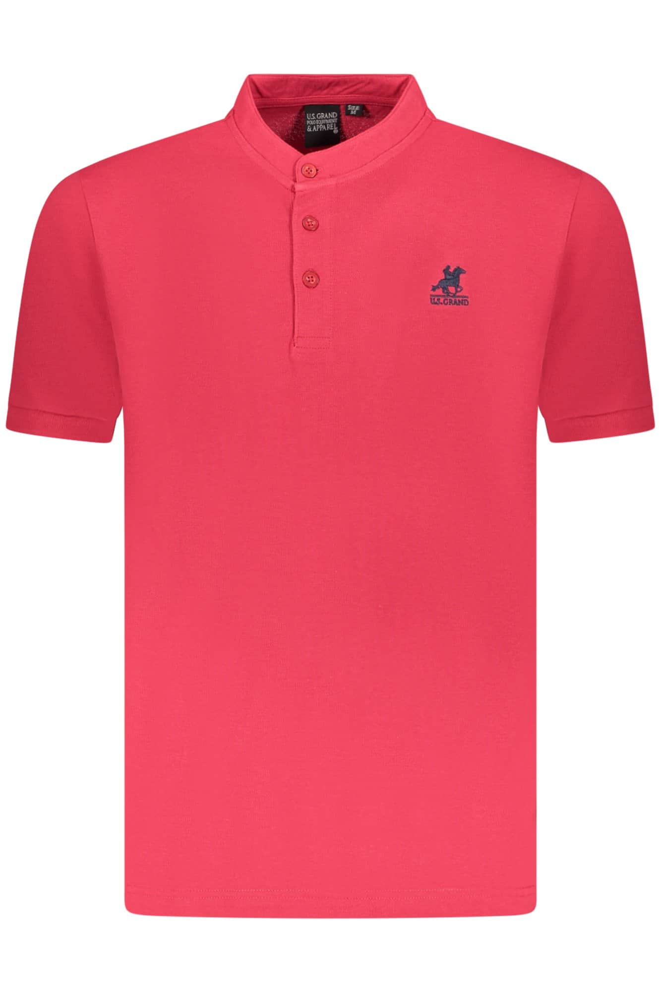 US GRAND HERREN KURZARM POLOSHIRT, ROT