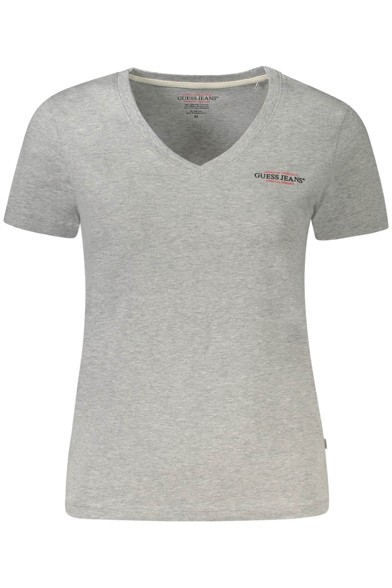 GUESS JEANS KURZARM T-SHIRT DAMEN GRAU