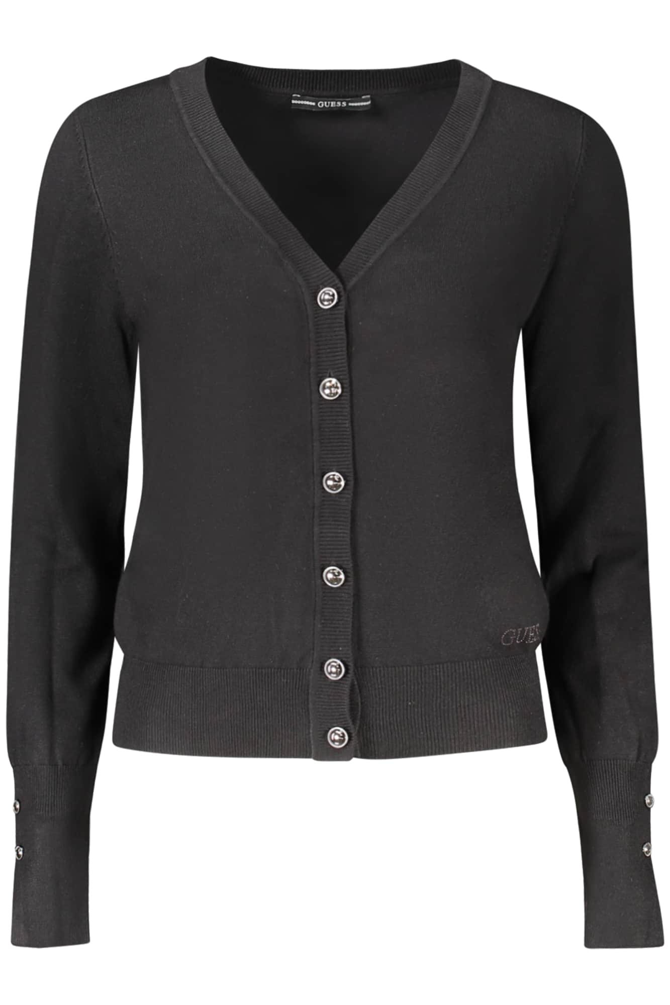 GUESS JEANS DAMEN STRICKJACKE SCHWARZ