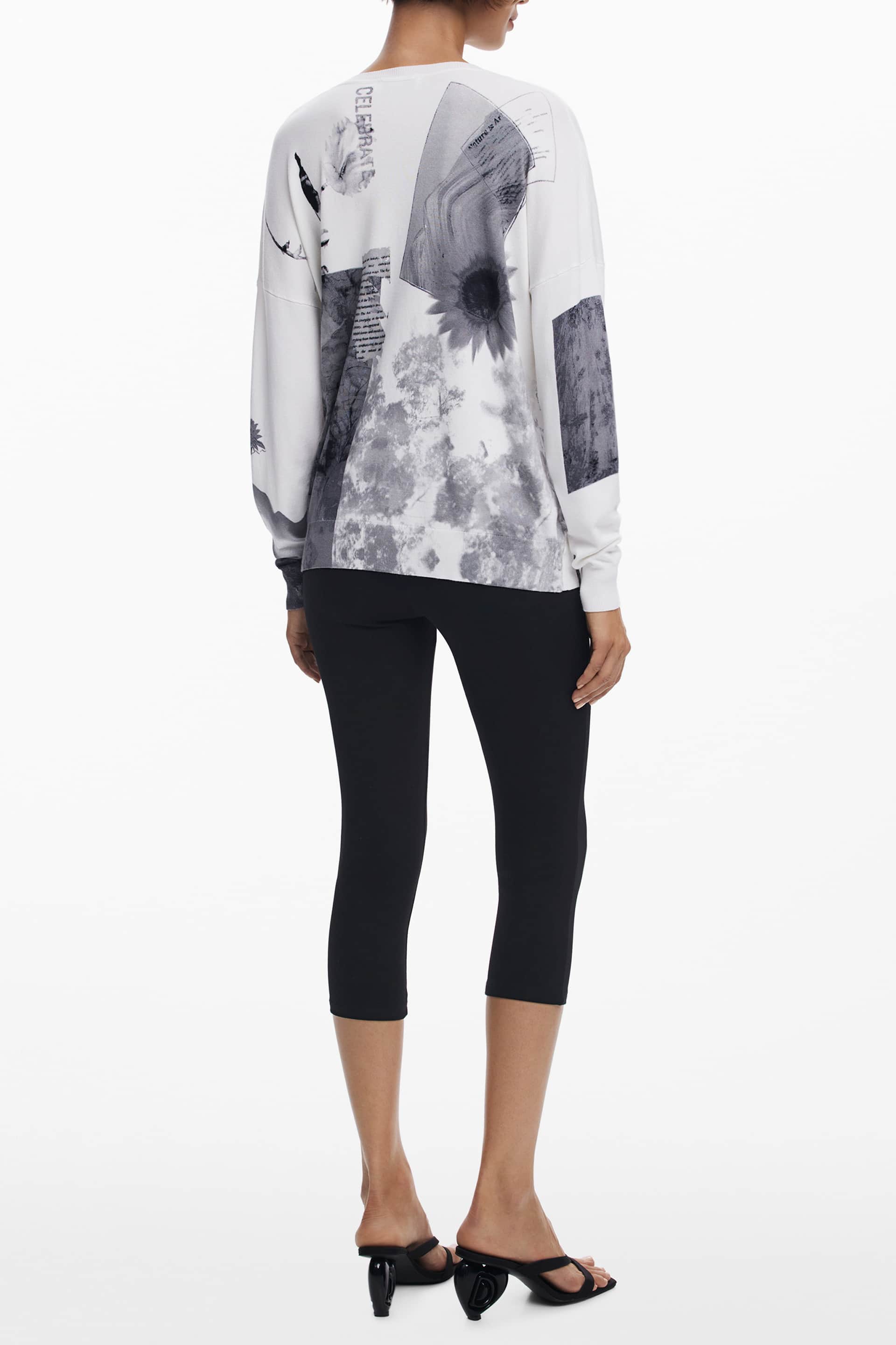 DESIGUAL DAMEN WEISS PULLOVER