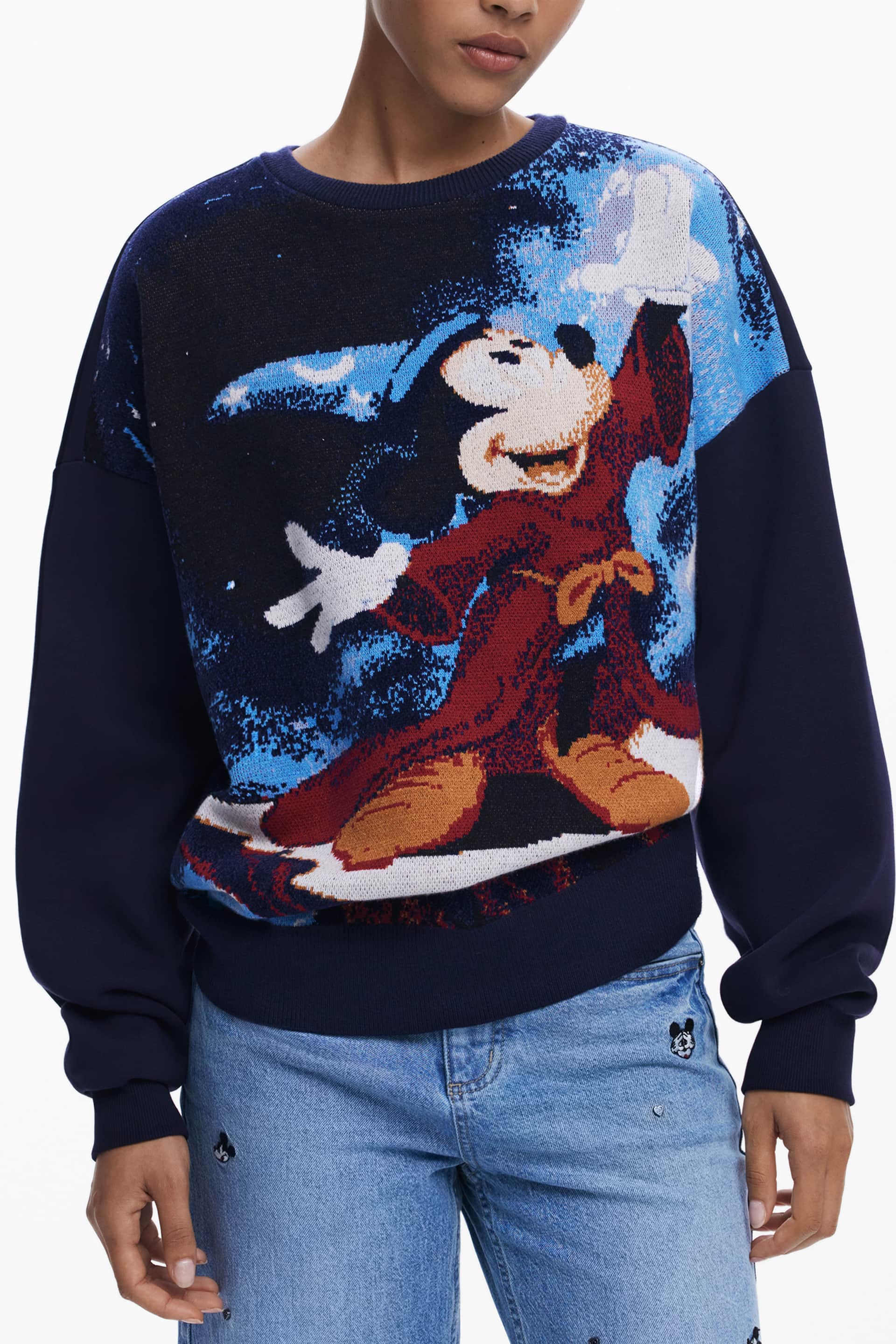 DESIGUAL DAMEN BLAU MIT REISSVERSCHLUSS SWEATSHIRT