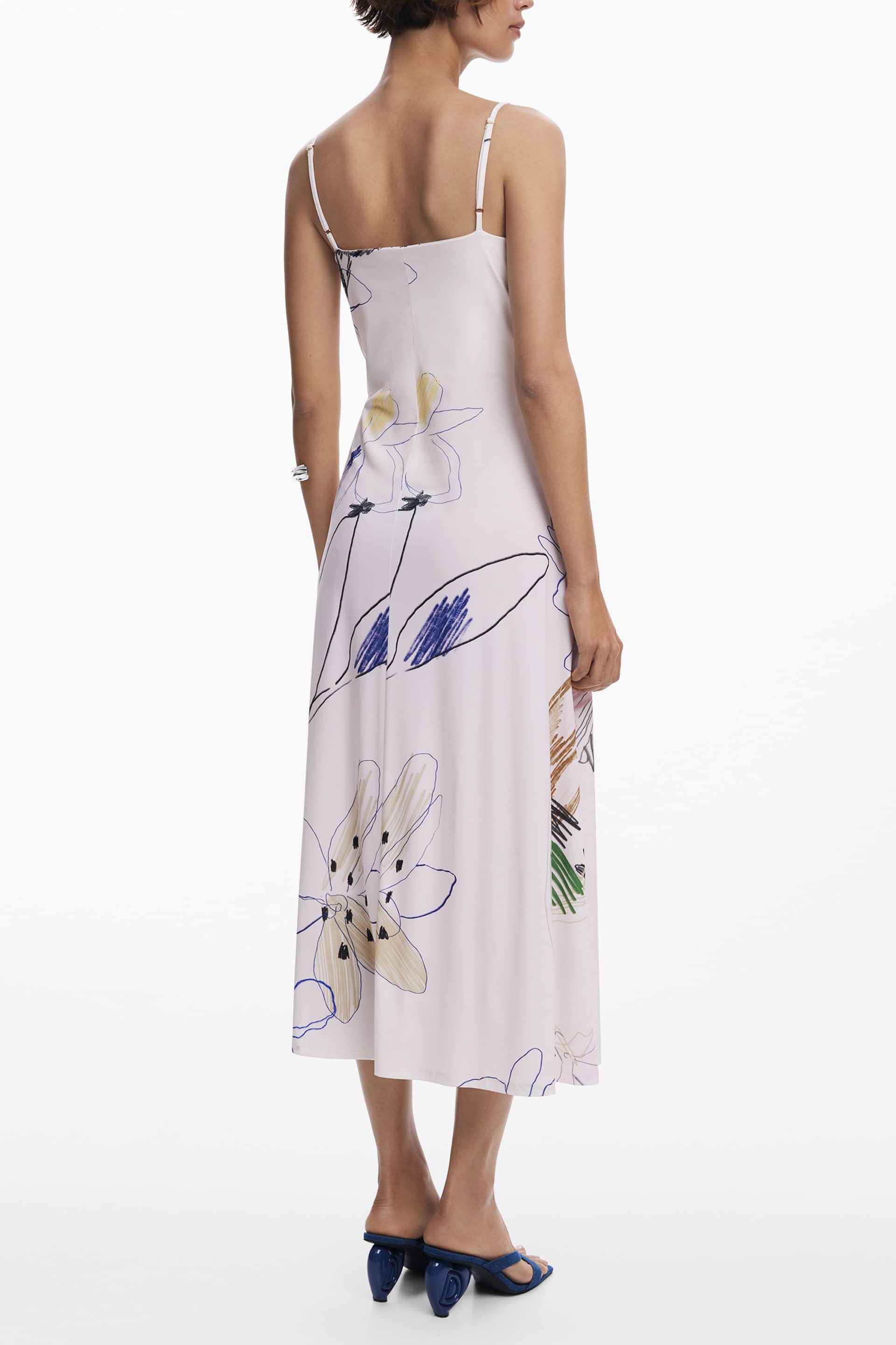 DESIGUAL DAMEN LANG SCHWARZ KLEID