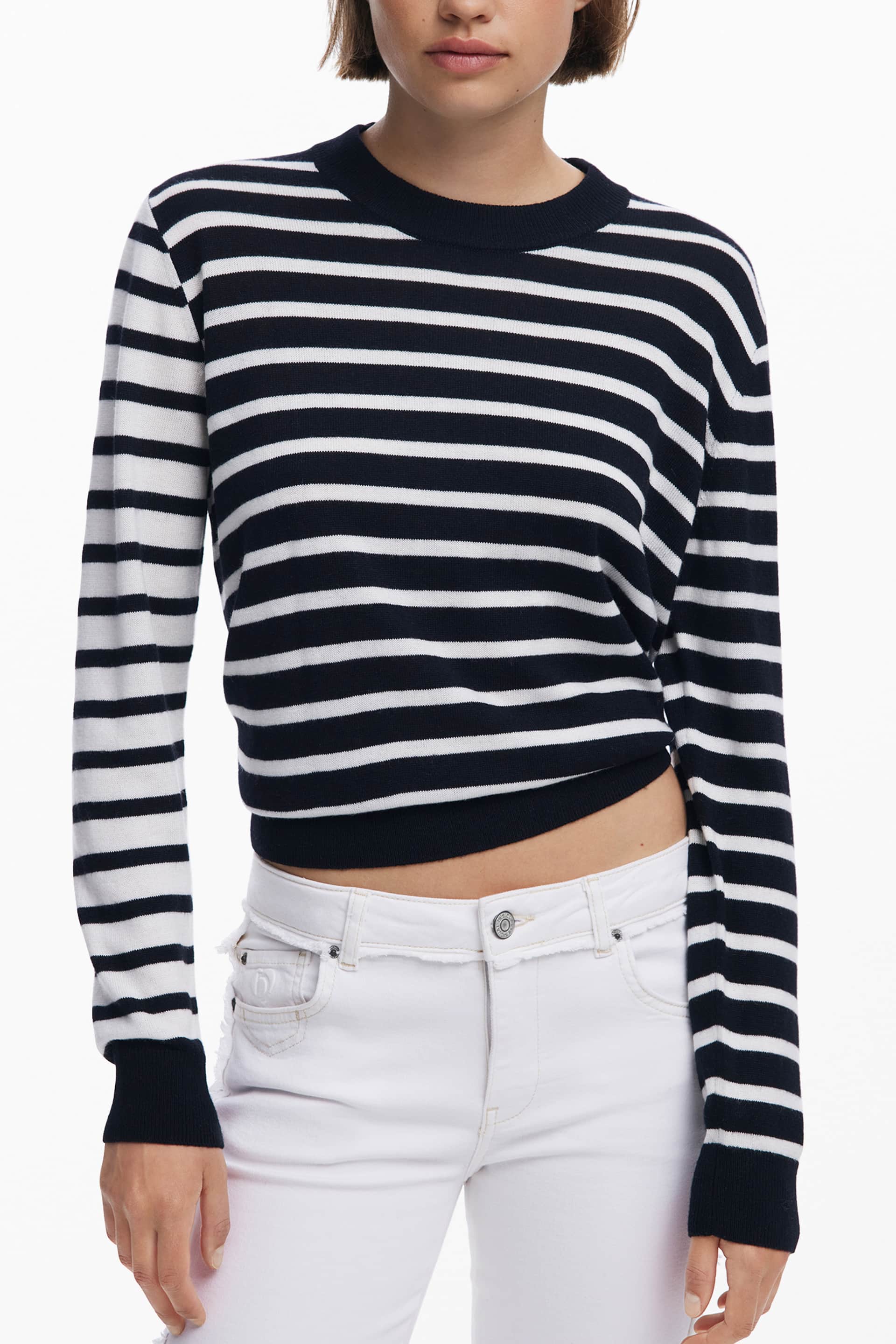 DESIGUAL DAMEN SCHWARZ PULLOVER
