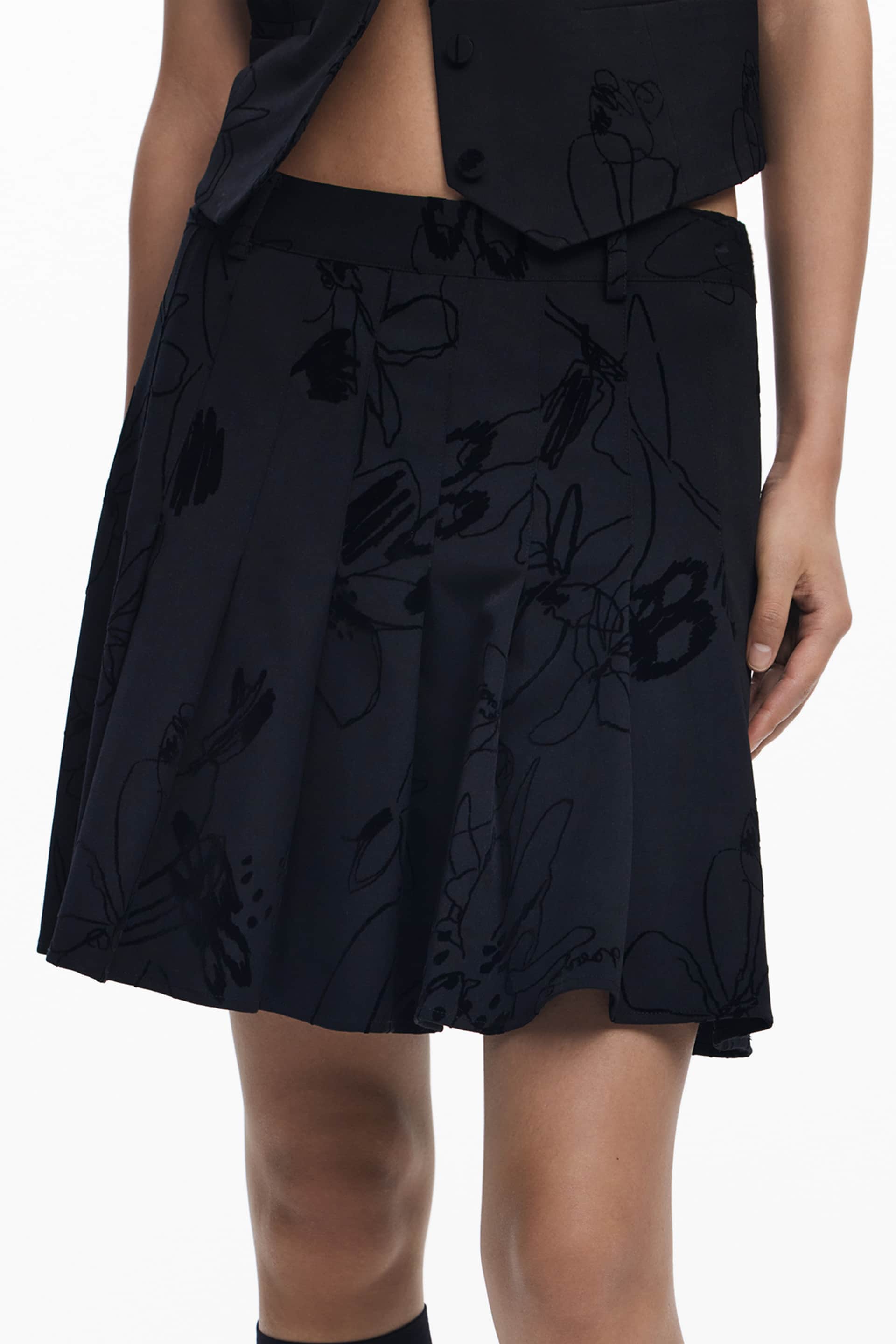 DESIGUAL DAMEN SCHWARZ KURZ ROCK