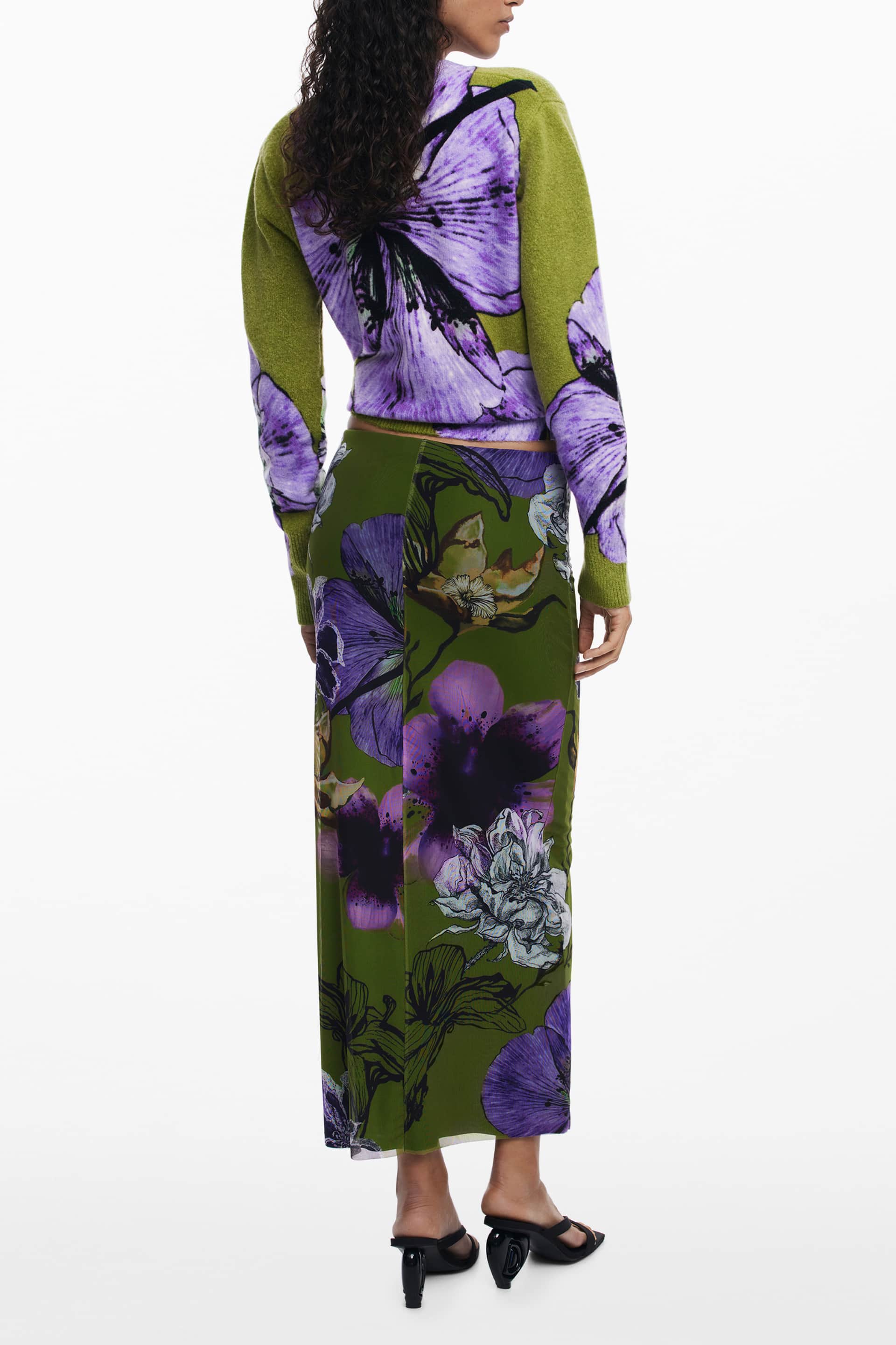 DESIGUAL DAMEN LANG GRÜN ROCK