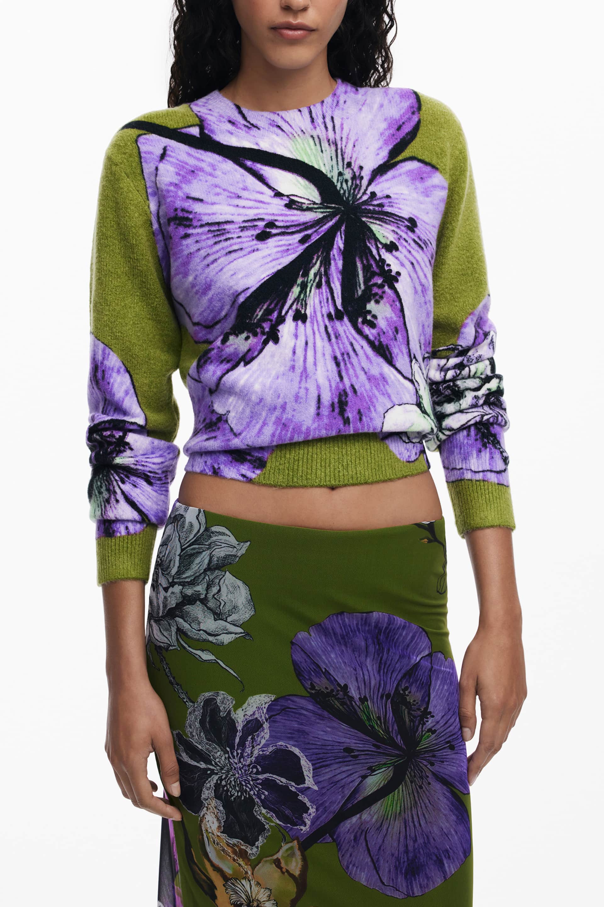 DESIGUAL DAMEN LANG GRÜN ROCK